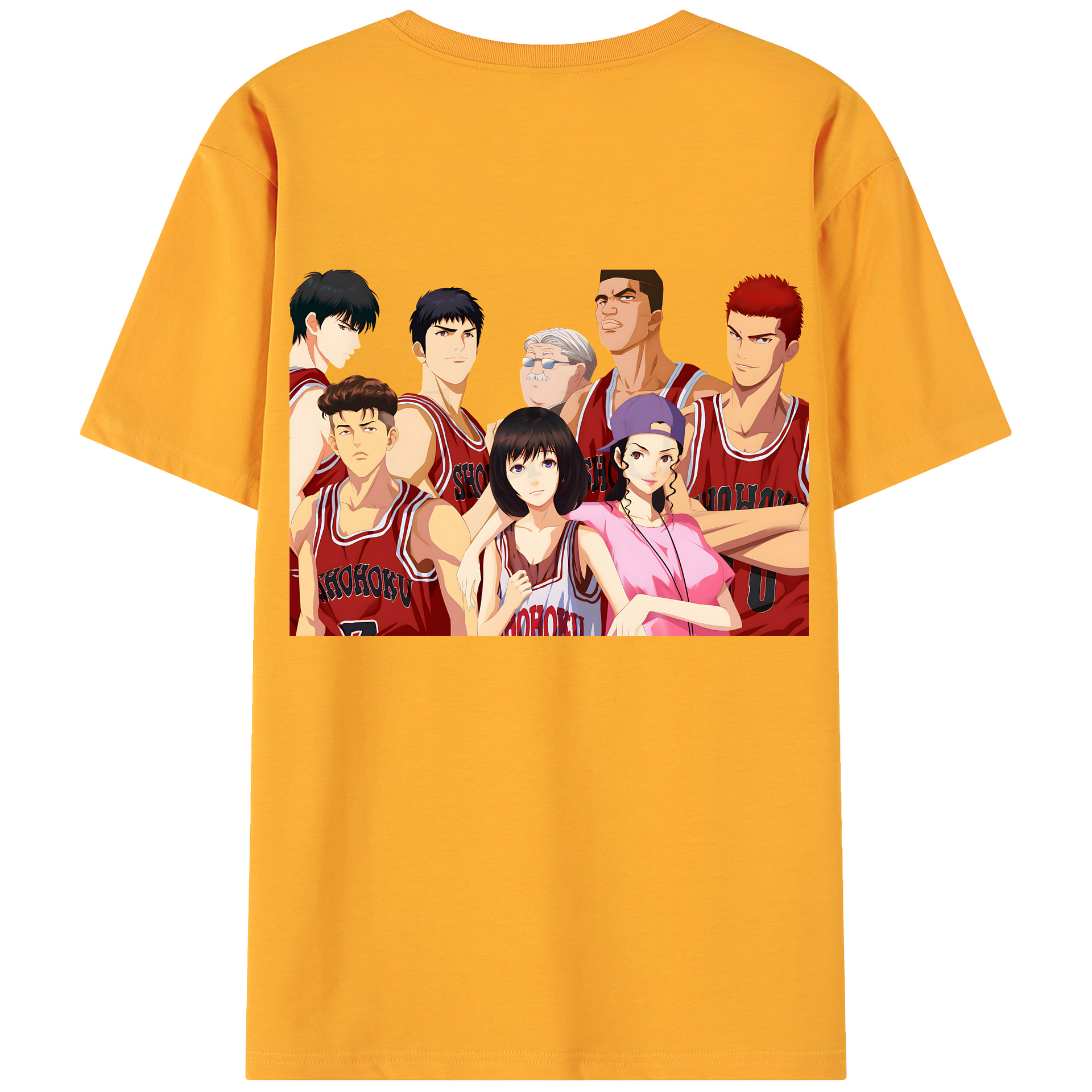 （画像用） SLAM DUNK／スラムダンク 綿100％ メンズ半袖Tシャツ（バックプリント） 通気性
