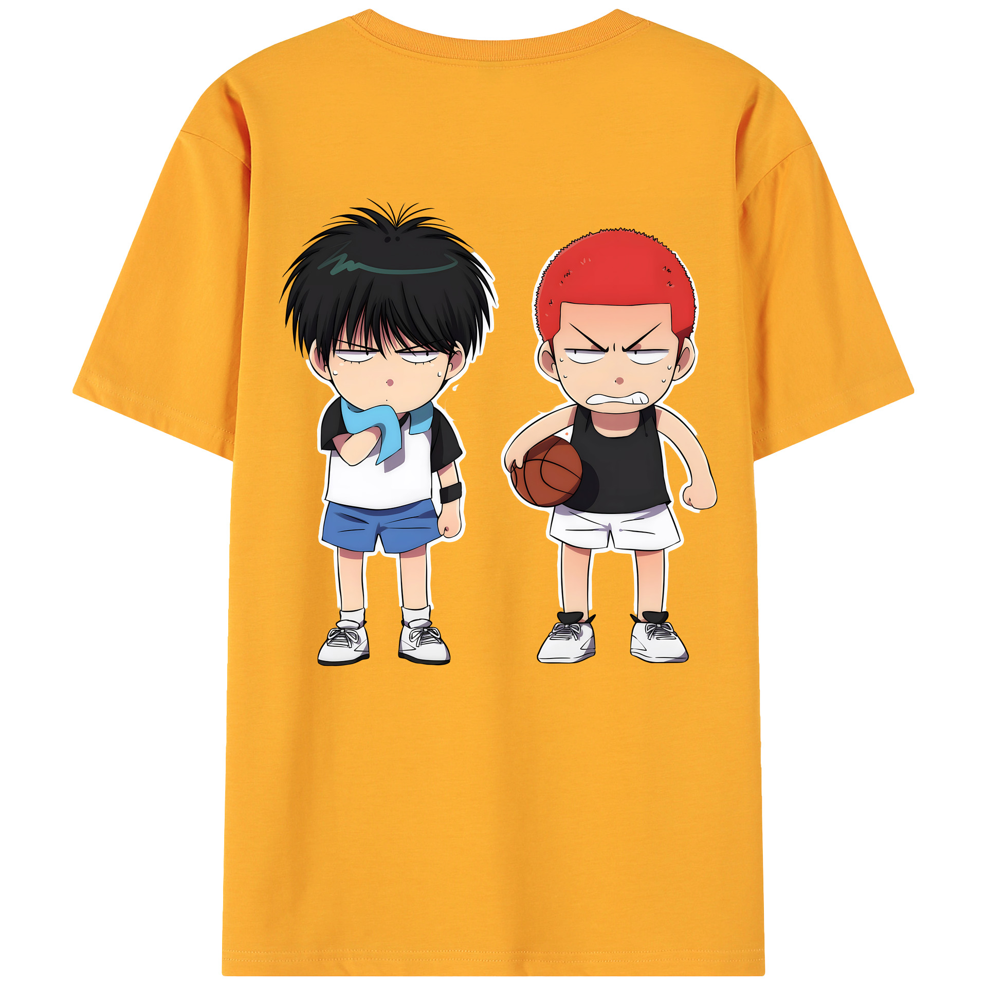 （画像用） SLAM DUNK／スラムダンク 綿100％ メンズ半袖Tシャツ（バックプリント） 通気性