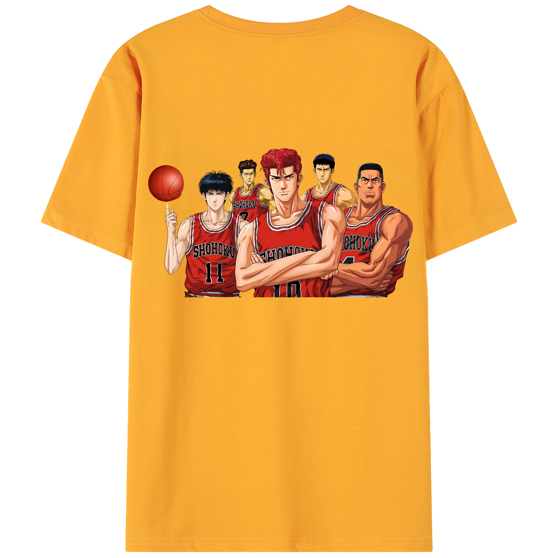 （画像用） SLAM DUNK／スラムダンク 綿100％ メンズ半袖Tシャツ（バックプリント） 通気性