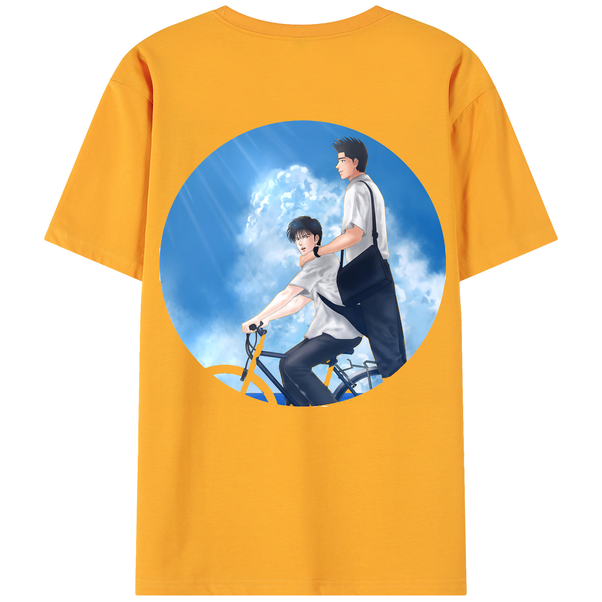 （画像用） SLAM DUNK／スラムダンク 綿100％ メンズ半袖Tシャツ（バックプリント） 通気性