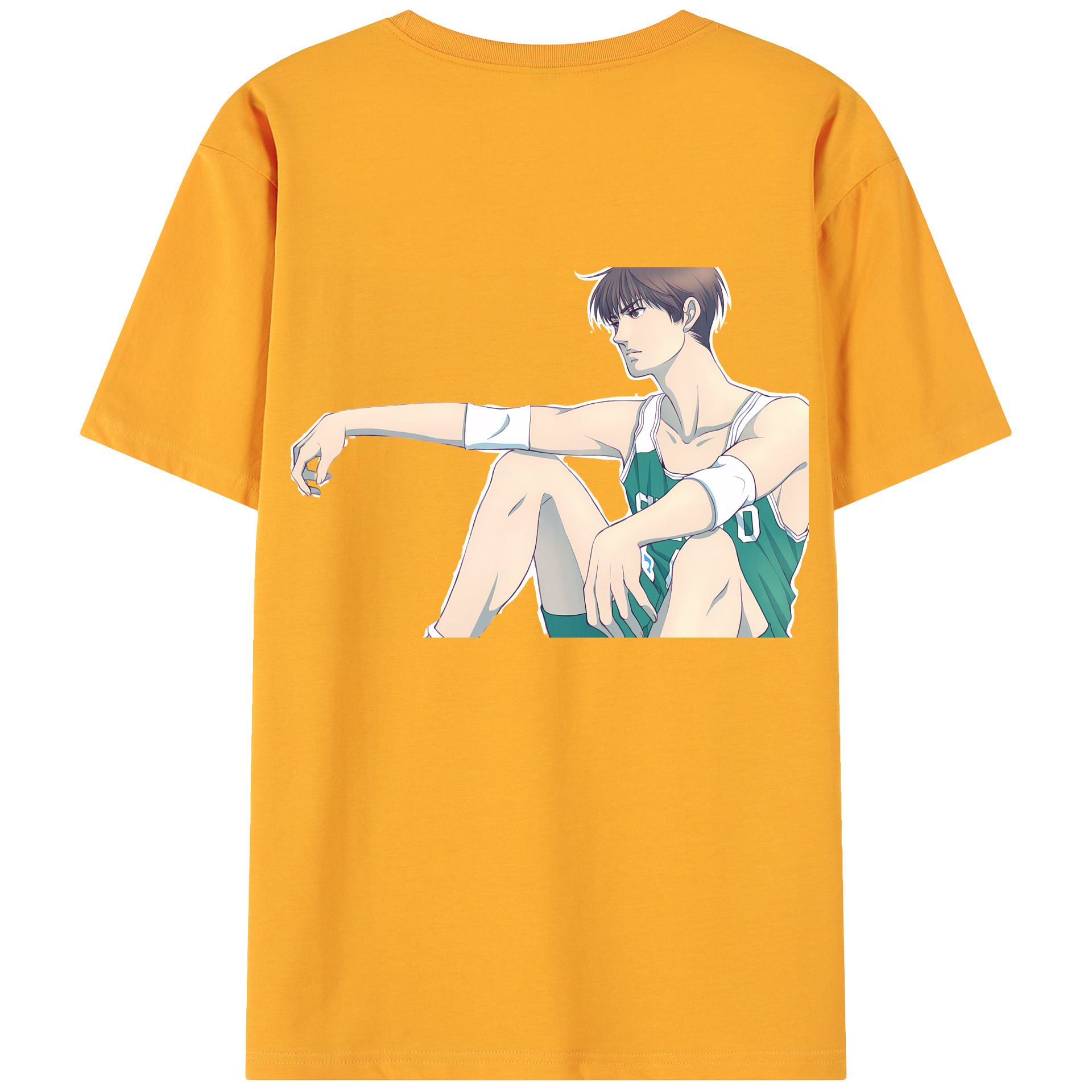 （画像用） SLAM DUNK／スラムダンク 綿100％ メンズ半袖Tシャツ（バックプリント） 通気性