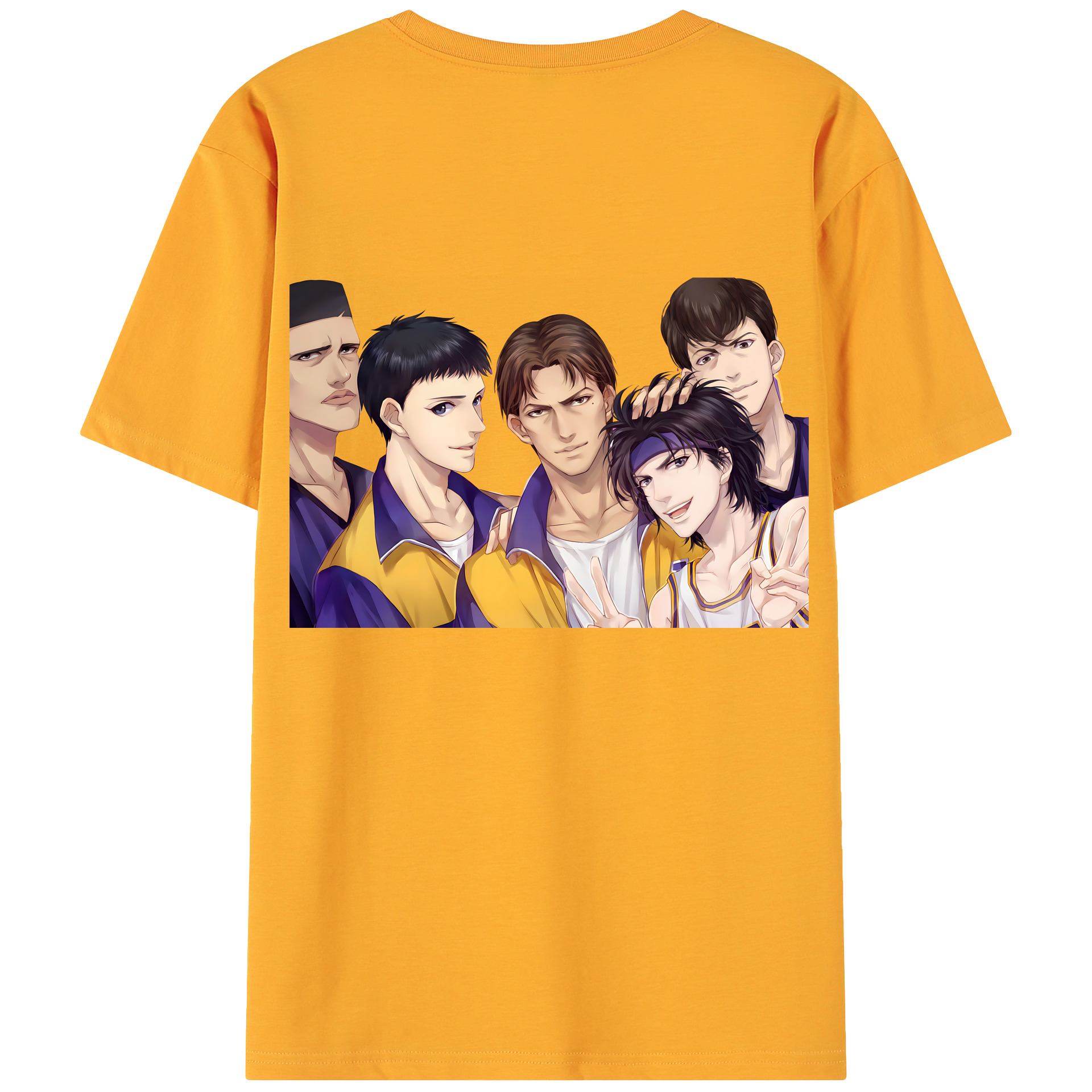 （画像用） SLAM DUNK／スラムダンク 綿100％ メンズ半袖Tシャツ（バックプリント） 通気性