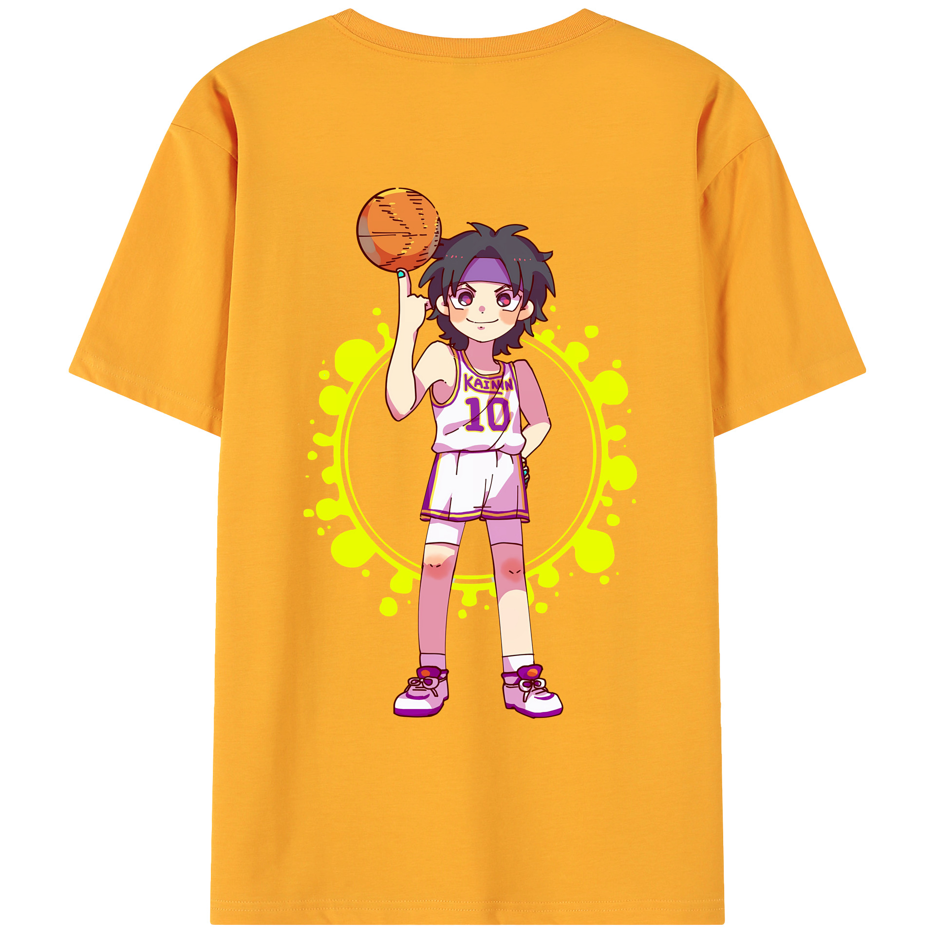 （画像用） SLAM DUNK／スラムダンク 綿100％ メンズ半袖Tシャツ（バックプリント） 通気性