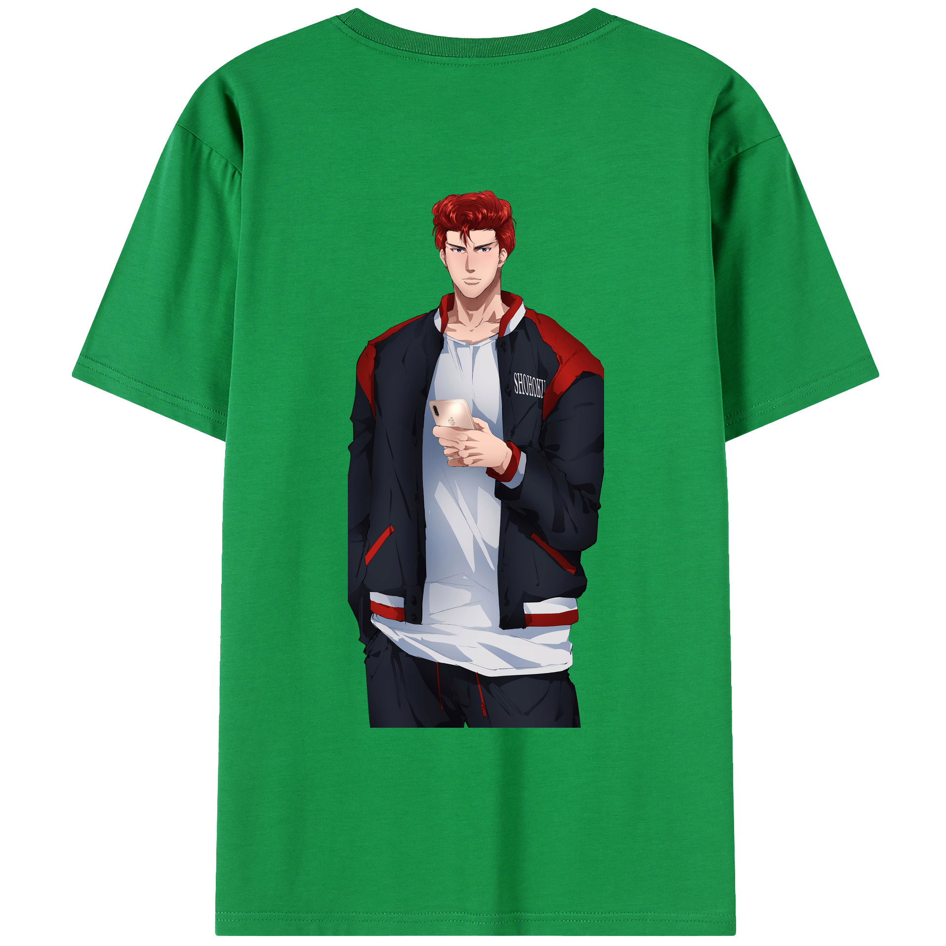 （画像用） SLAM DUNK／スラムダンク 綿100％ メンズ半袖Tシャツ（バックプリント） 通気性