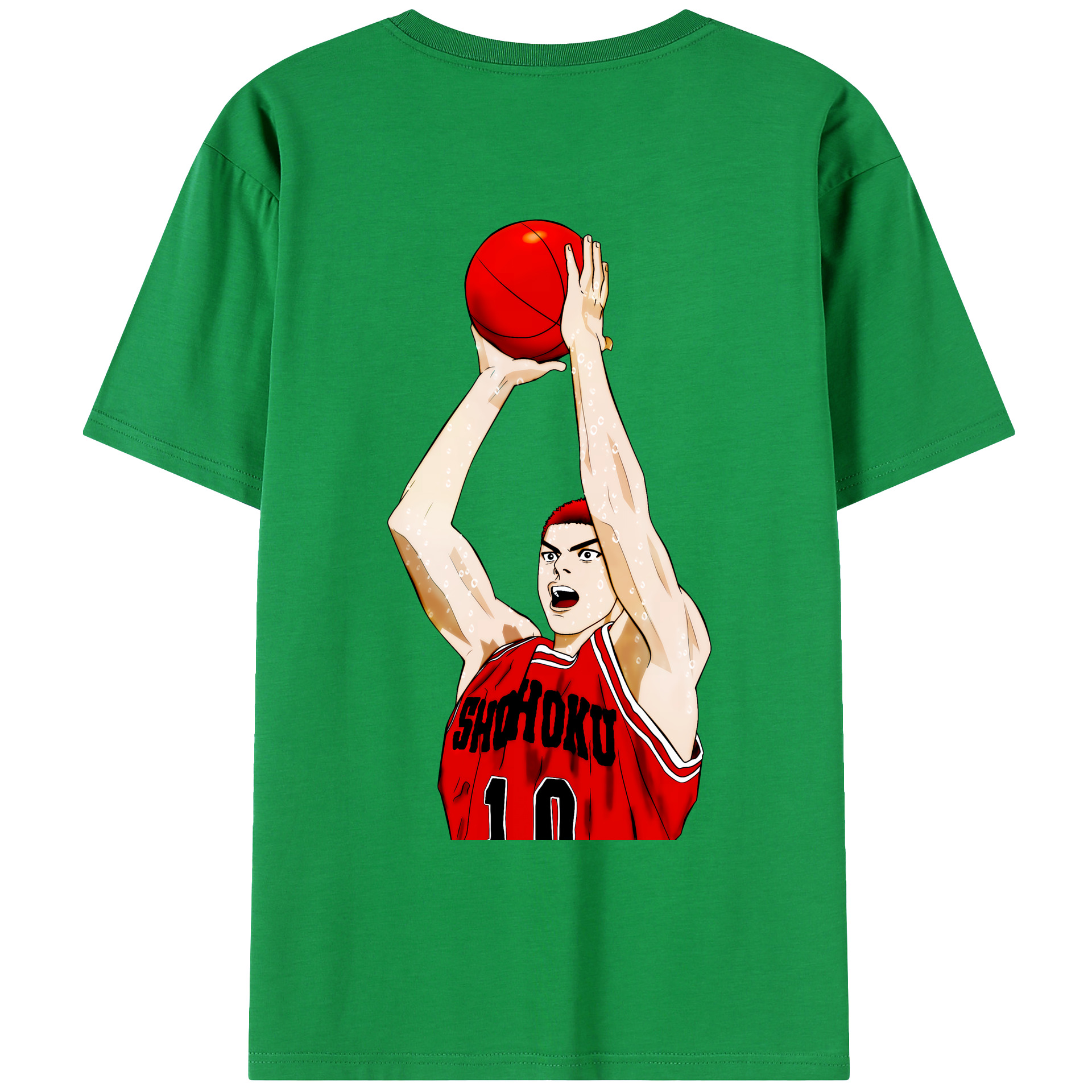 （画像用） SLAM DUNK／スラムダンク 綿100％ メンズ半袖Tシャツ（バックプリント） 通気性