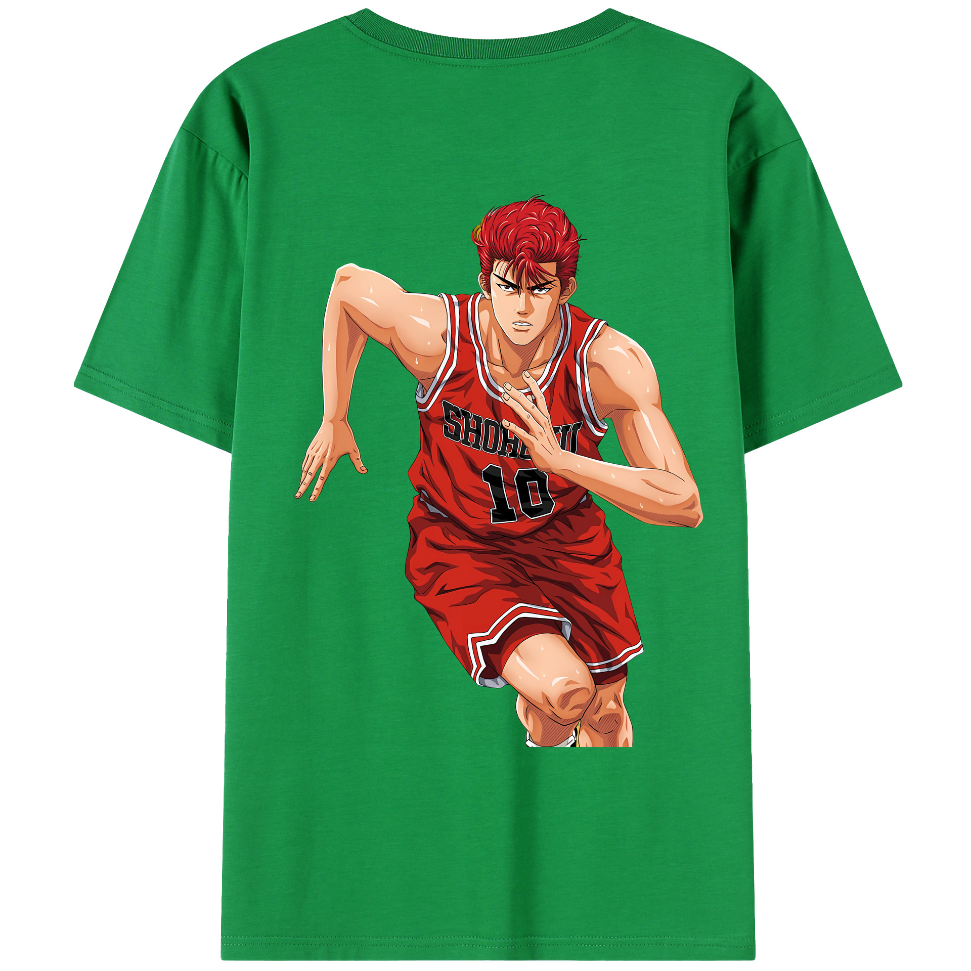 （画像用） SLAM DUNK／スラムダンク 綿100％ メンズ半袖Tシャツ（バックプリント） 通気性