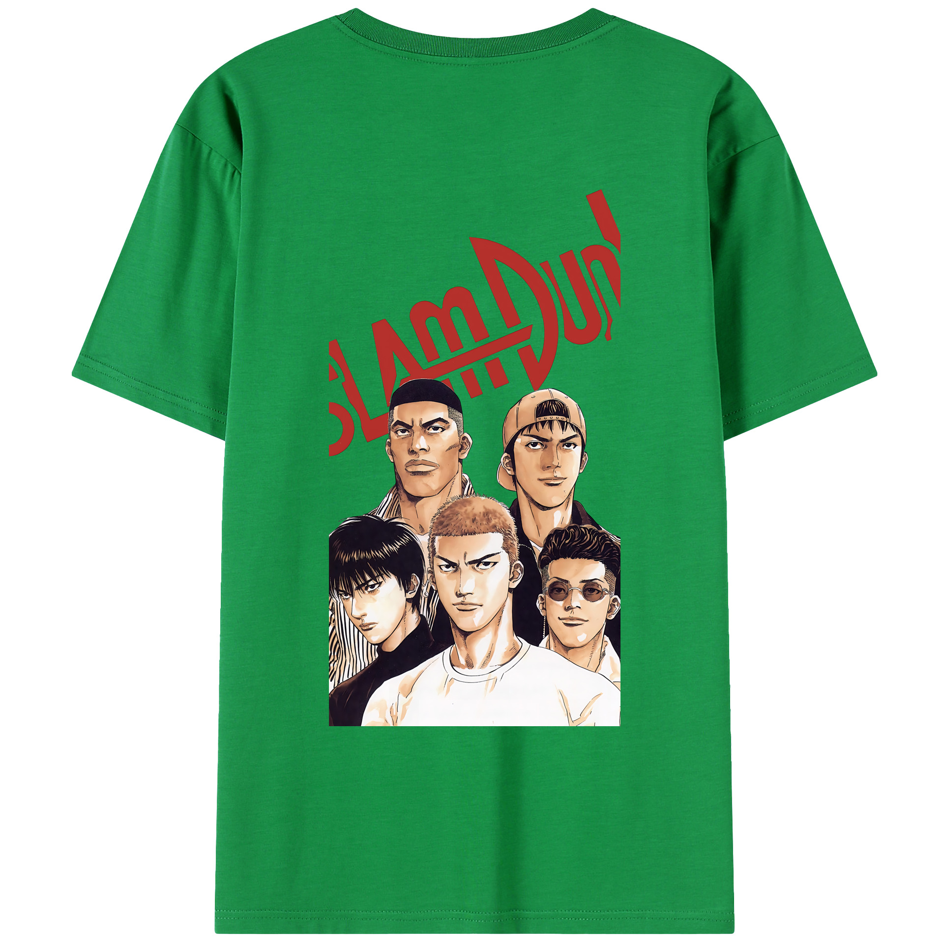 （画像用） SLAM DUNK／スラムダンク 綿100％ メンズ半袖Tシャツ（バックプリント） 通気性