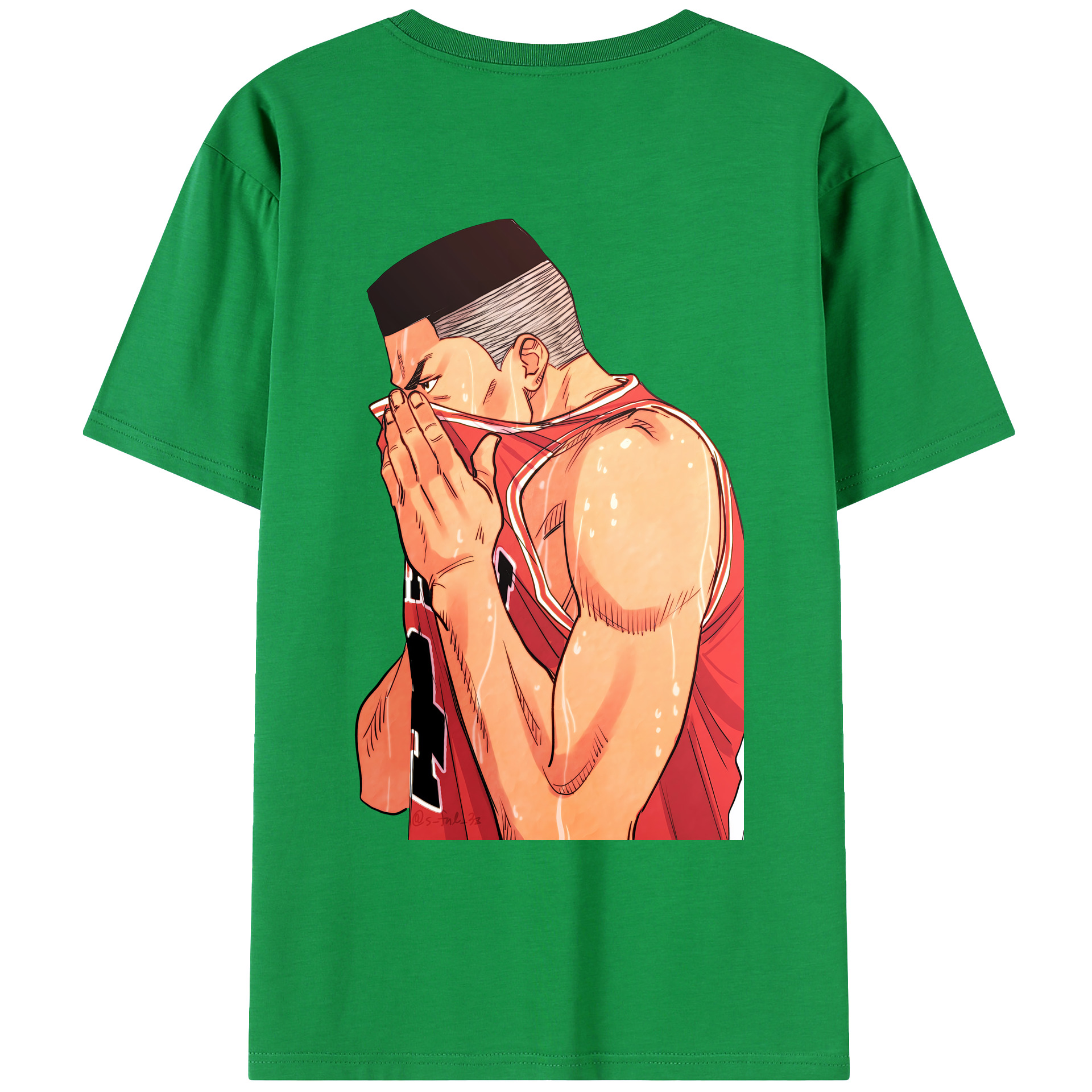 （画像用） SLAM DUNK／スラムダンク 綿100％ メンズ半袖Tシャツ（バックプリント） 通気性