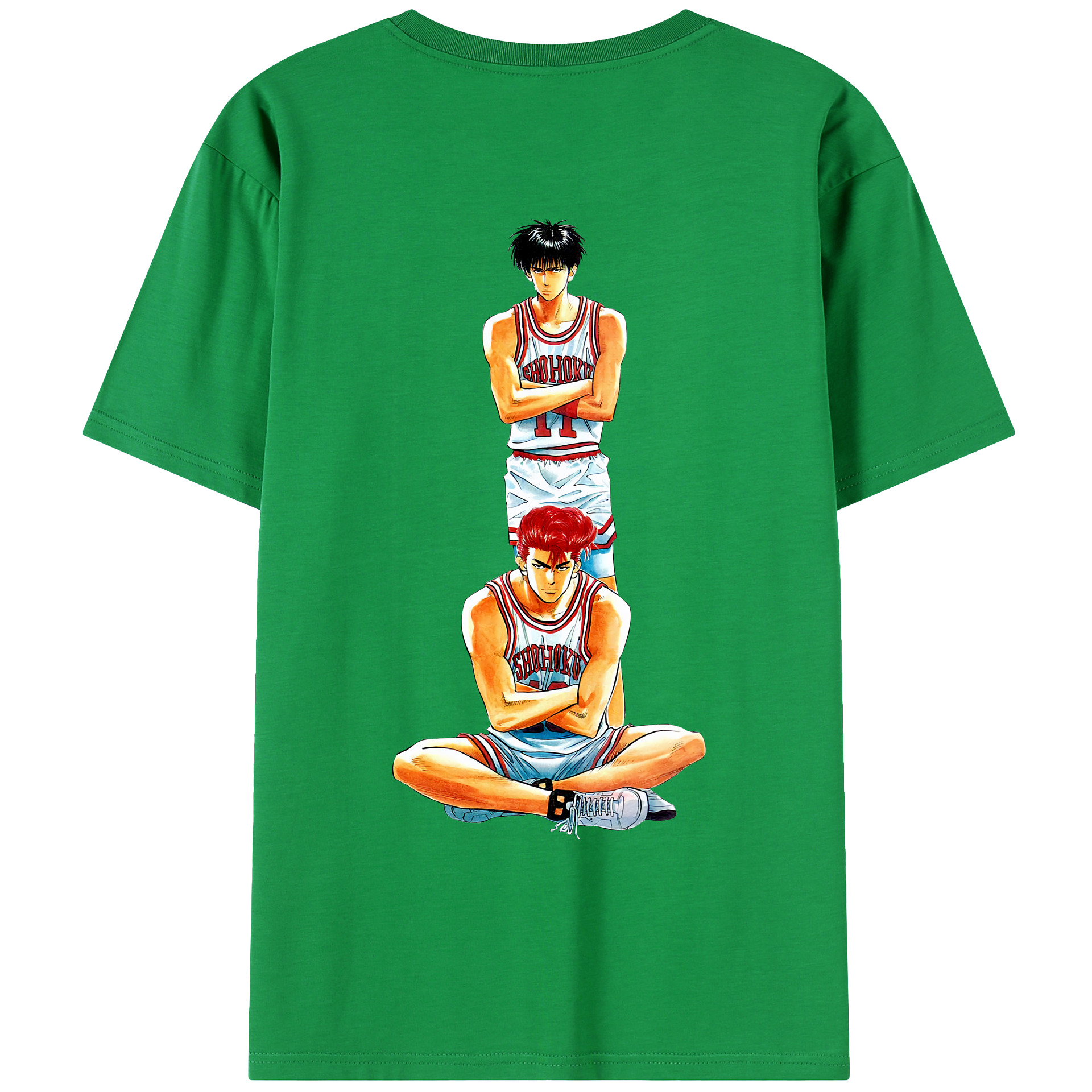 （画像用） SLAM DUNK／スラムダンク 綿100％ メンズ半袖Tシャツ（バックプリント） 通気性