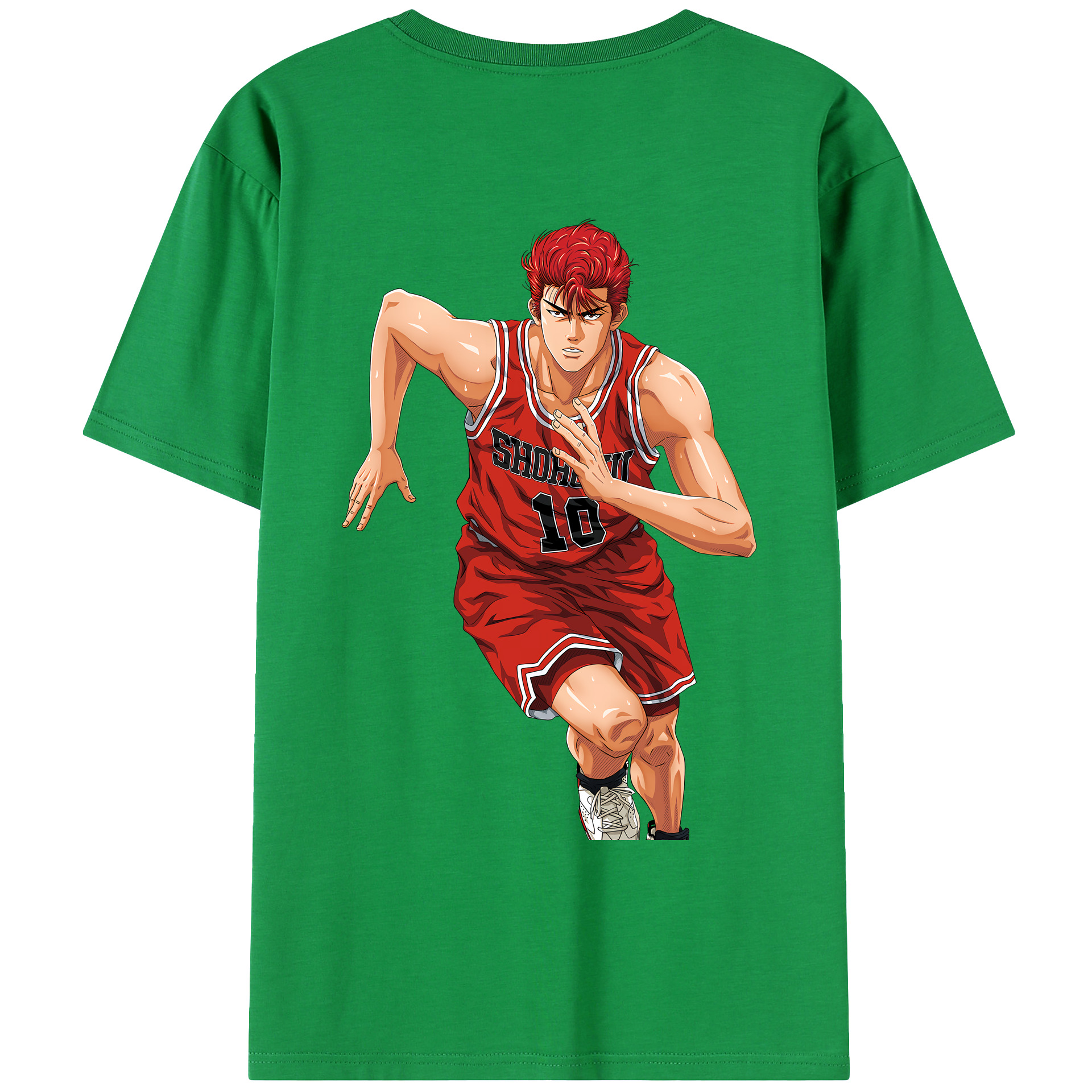 （画像用） SLAM DUNK／スラムダンク 綿100％ メンズ半袖Tシャツ（バックプリント） 通気性