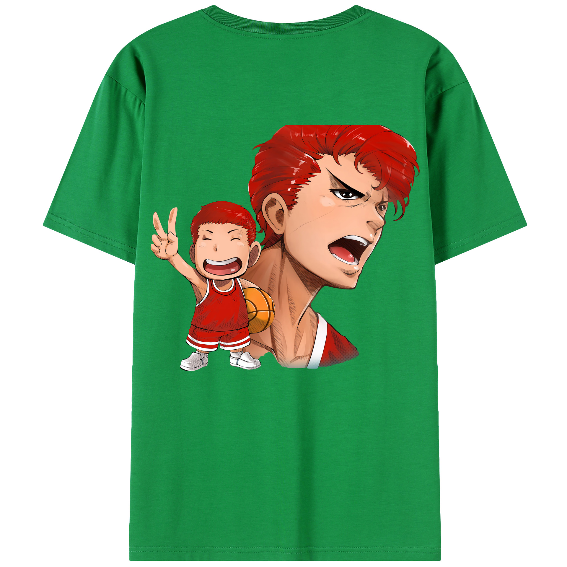 （画像用） SLAM DUNK／スラムダンク 綿100％ メンズ半袖Tシャツ（バックプリント） 通気性