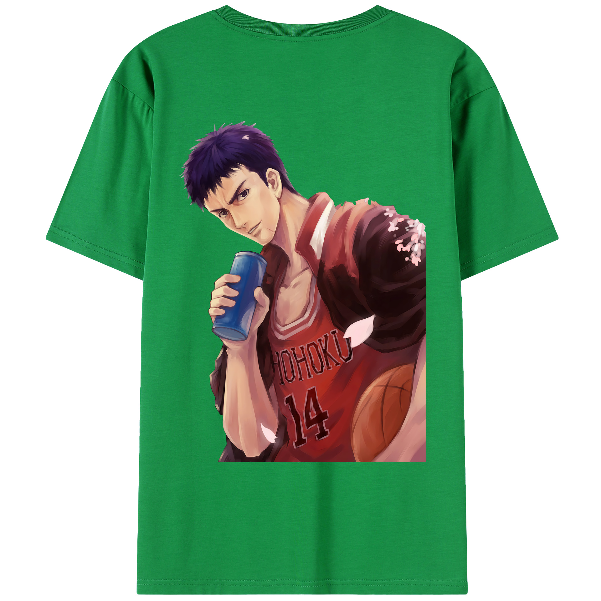 （画像用） SLAM DUNK／スラムダンク 綿100％ メンズ半袖Tシャツ（バックプリント） 通気性