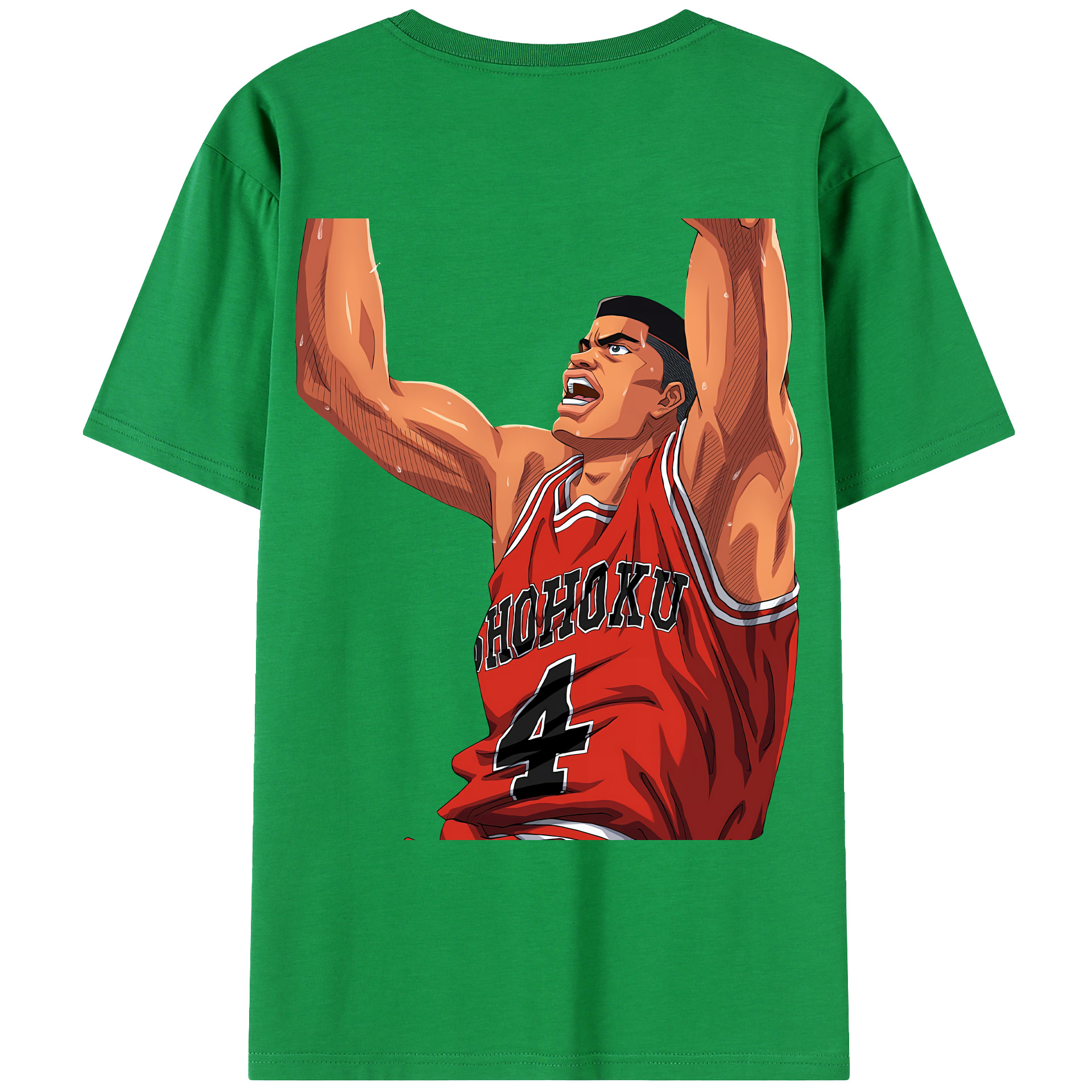 （画像用） SLAM DUNK／スラムダンク 綿100％ メンズ半袖Tシャツ（バックプリント） 通気性