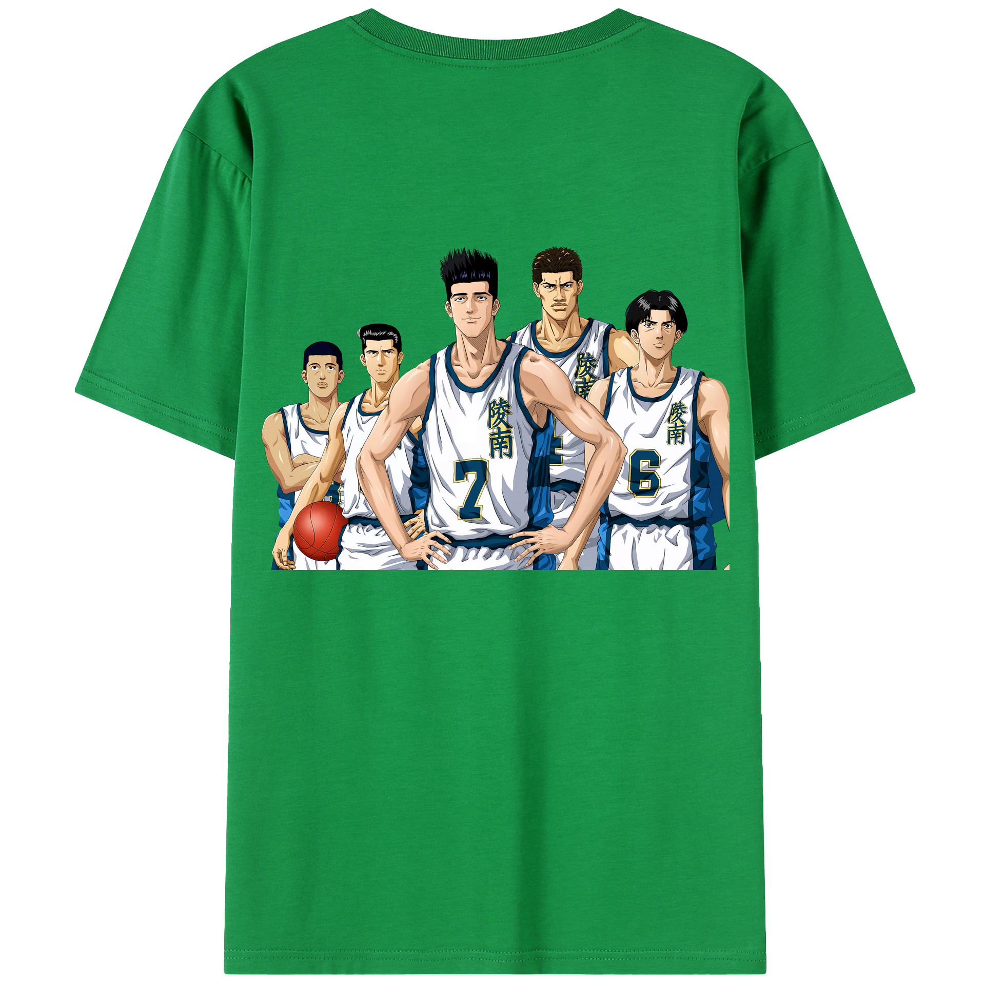 （画像用） SLAM DUNK／スラムダンク 綿100％ メンズ半袖Tシャツ（バックプリント） 通気性