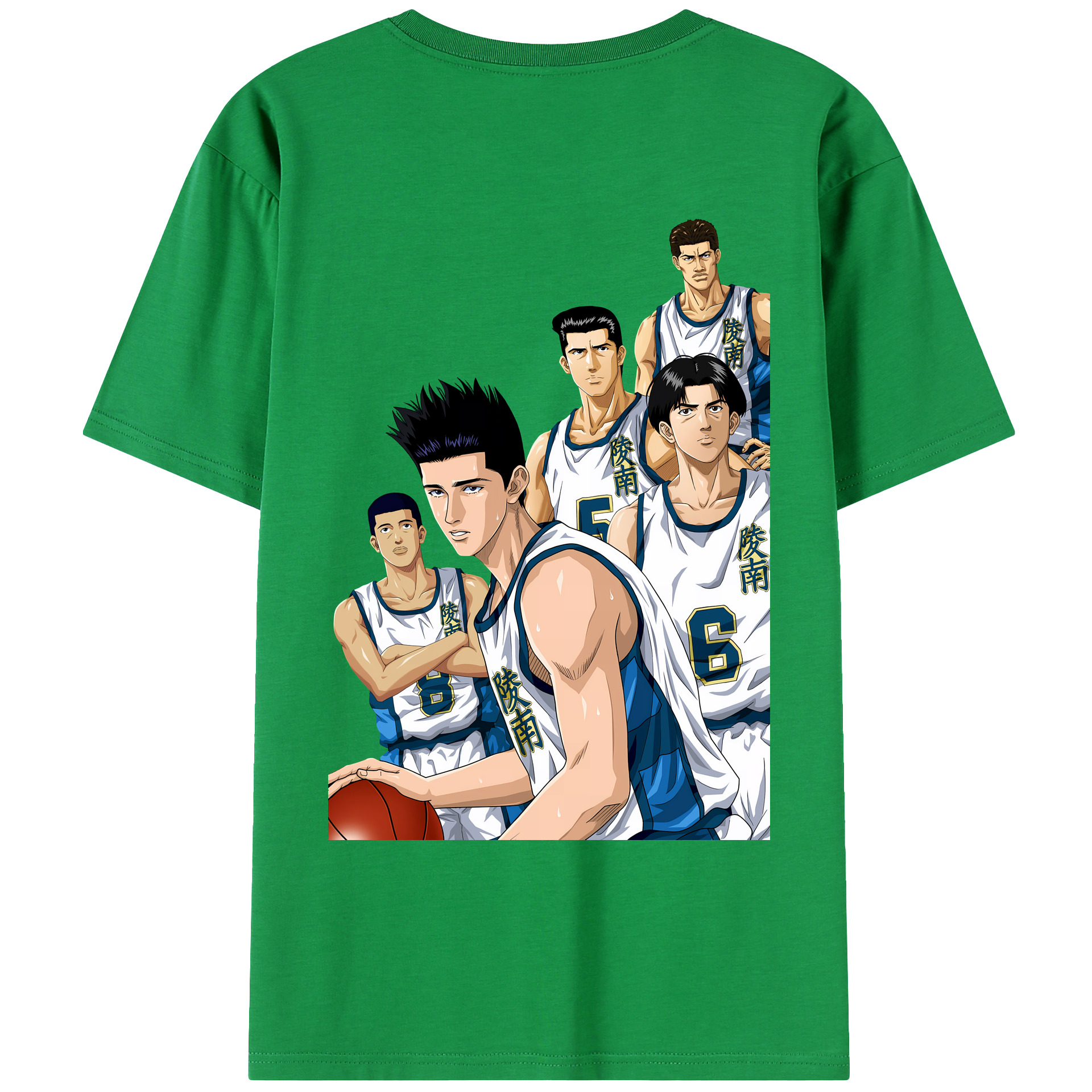（画像用） SLAM DUNK／スラムダンク 綿100％ メンズ半袖Tシャツ（バックプリント） 通気性