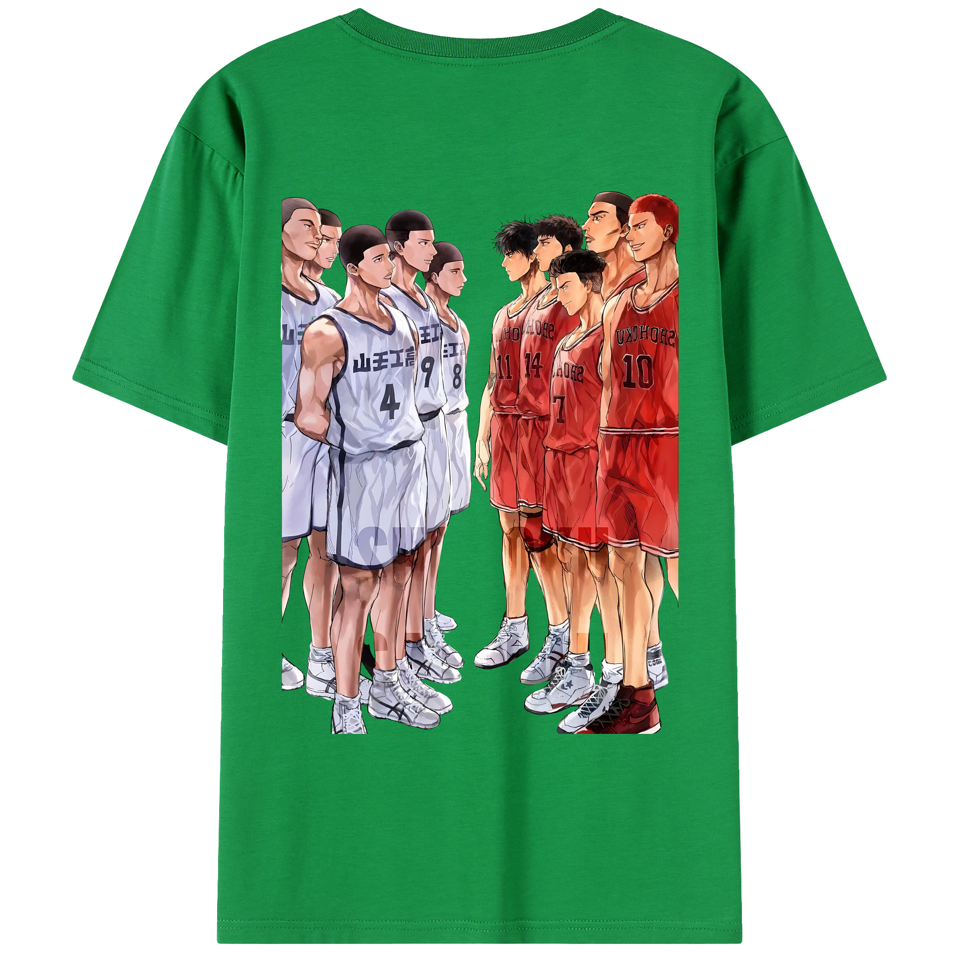 （画像用） SLAM DUNK／スラムダンク 綿100％ メンズ半袖Tシャツ（バックプリント） 通気性