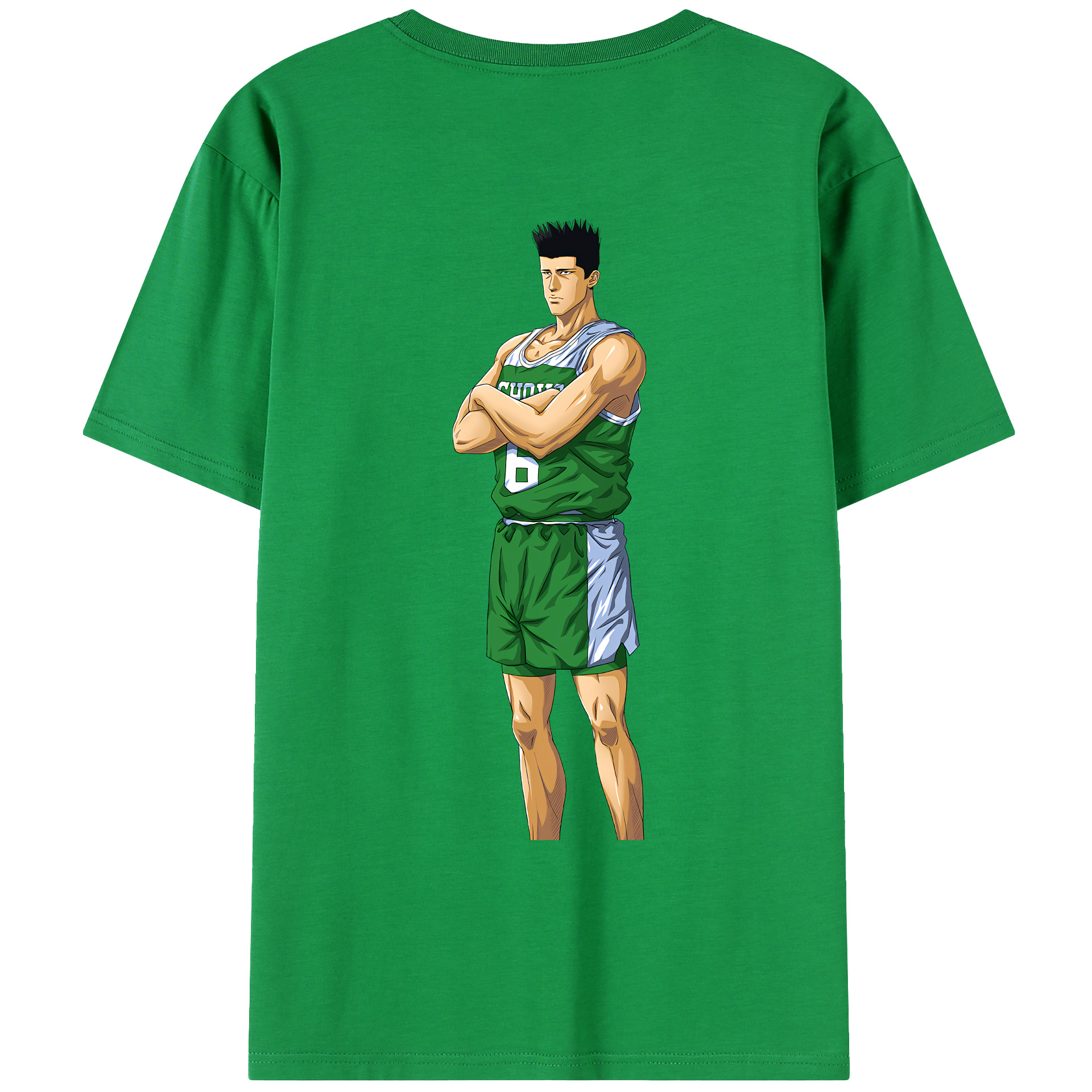 （画像用） SLAM DUNK／スラムダンク 綿100％ メンズ半袖Tシャツ（バックプリント） 通気性