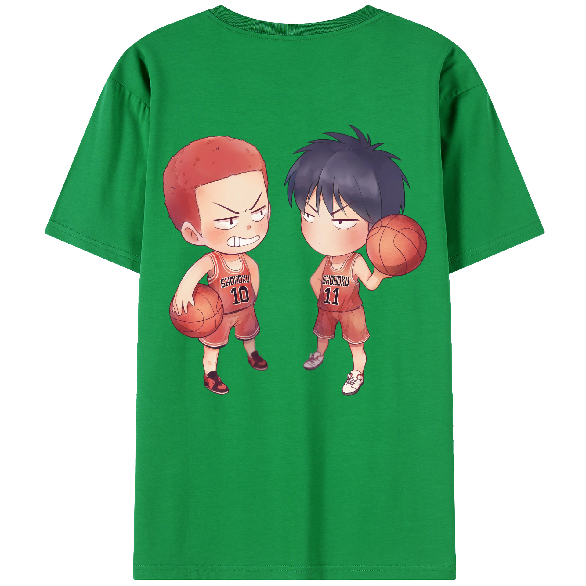 （画像用） SLAM DUNK／スラムダンク 綿100％ メンズ半袖Tシャツ（バックプリント） 通気性
