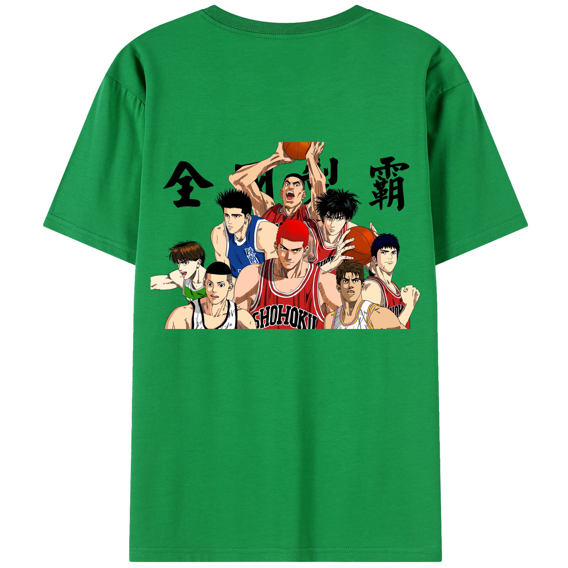 （画像用） SLAM DUNK／スラムダンク 綿100％ メンズ半袖Tシャツ（バックプリント） 通気性