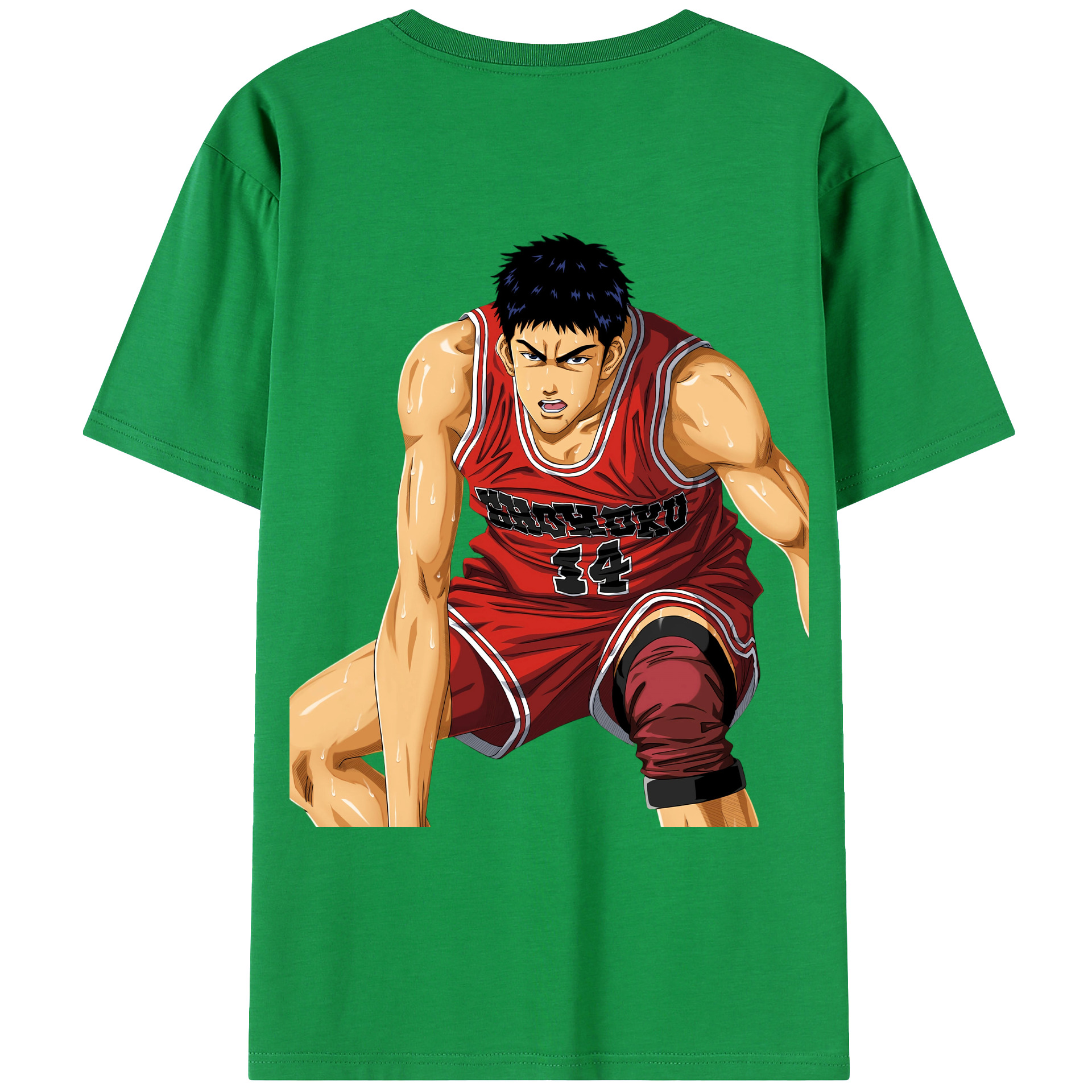 （画像用） SLAM DUNK／スラムダンク 綿100％ メンズ半袖Tシャツ（バックプリント） 通気性