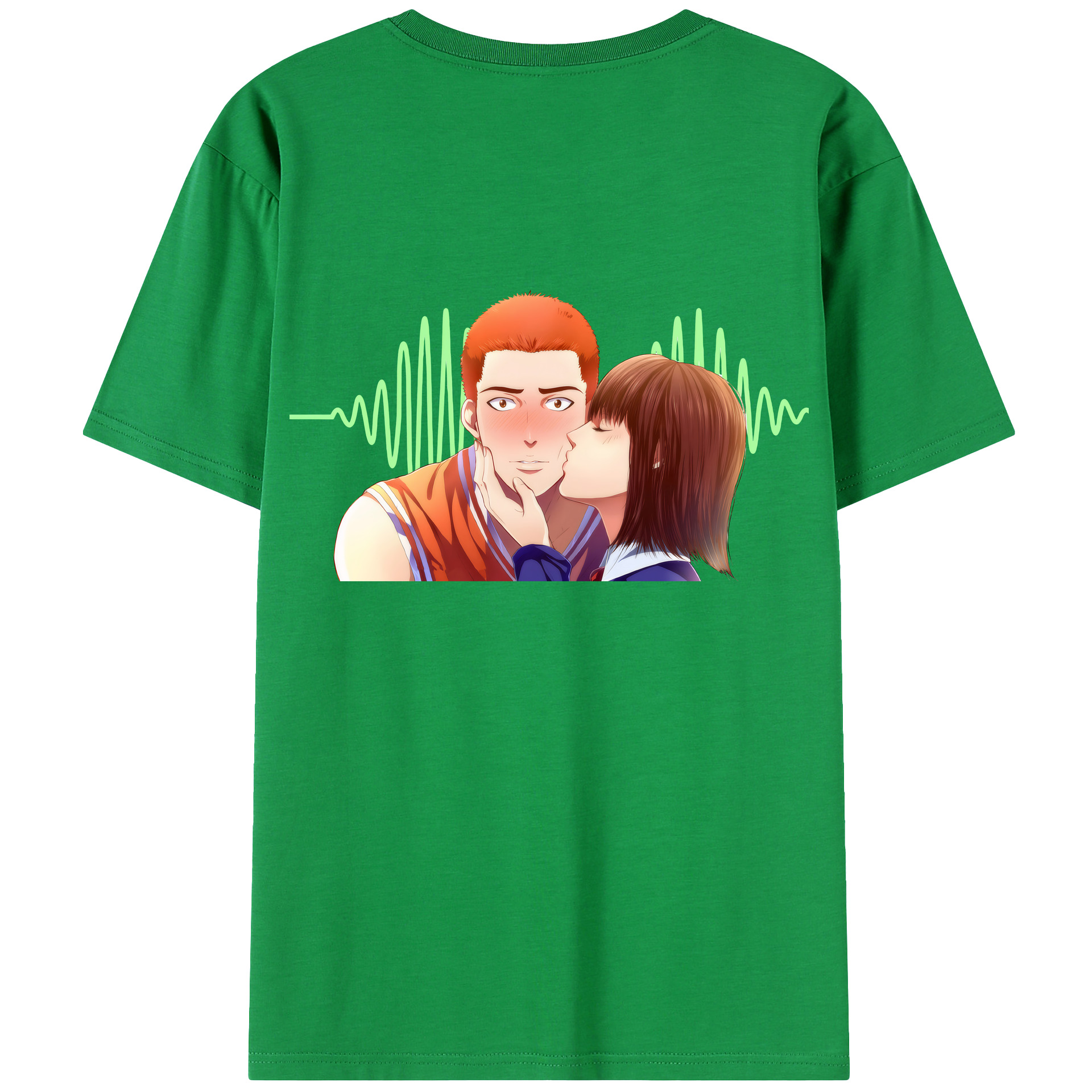 （画像用） SLAM DUNK／スラムダンク 綿100％ メンズ半袖Tシャツ（バックプリント） 通気性