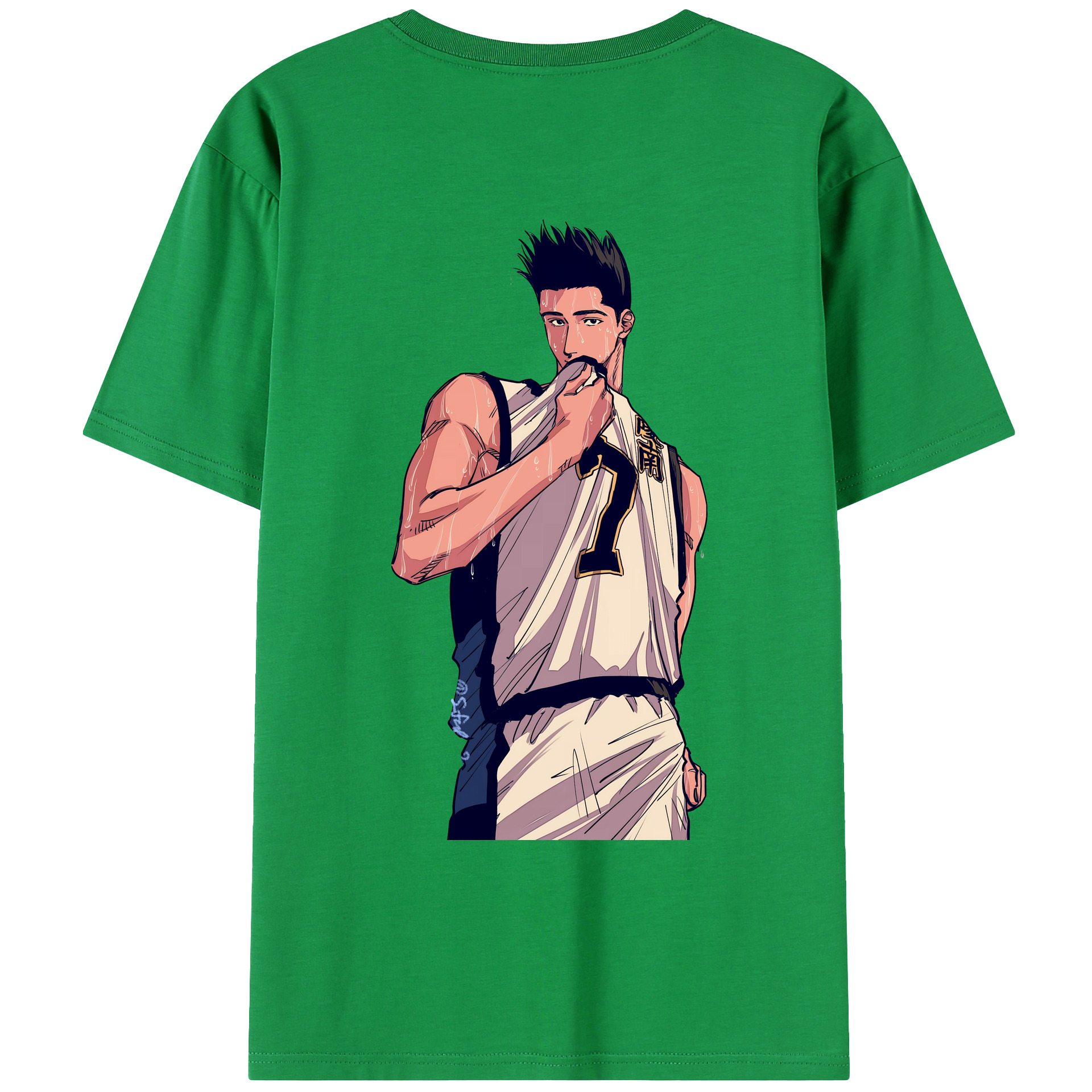 （画像用） SLAM DUNK／スラムダンク 綿100％ メンズ半袖Tシャツ（バックプリント） 通気性