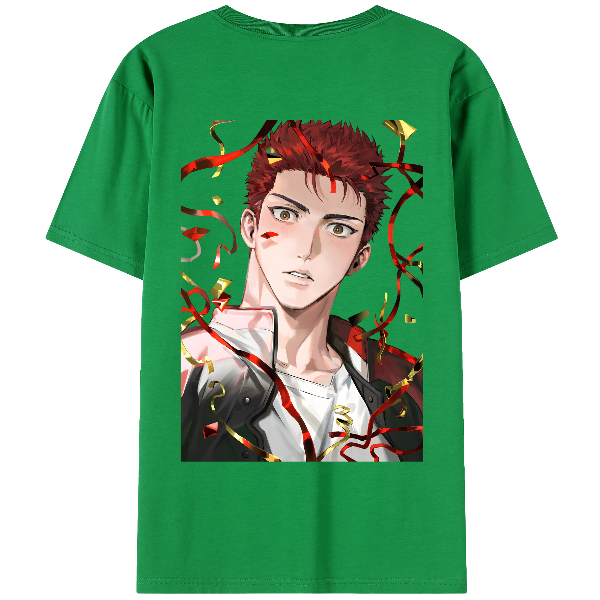 （画像用） SLAM DUNK／スラムダンク 綿100％ メンズ半袖Tシャツ（バックプリント） 通気性