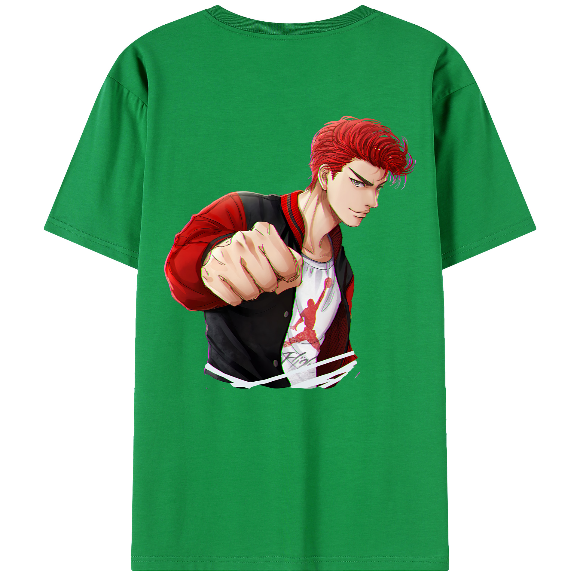 （画像用） SLAM DUNK／スラムダンク 綿100％ メンズ半袖Tシャツ（バックプリント） 通気性