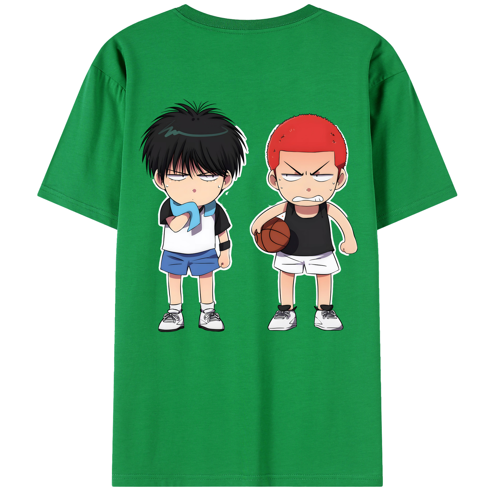 （画像用） SLAM DUNK／スラムダンク 綿100％ メンズ半袖Tシャツ（バックプリント） 通気性