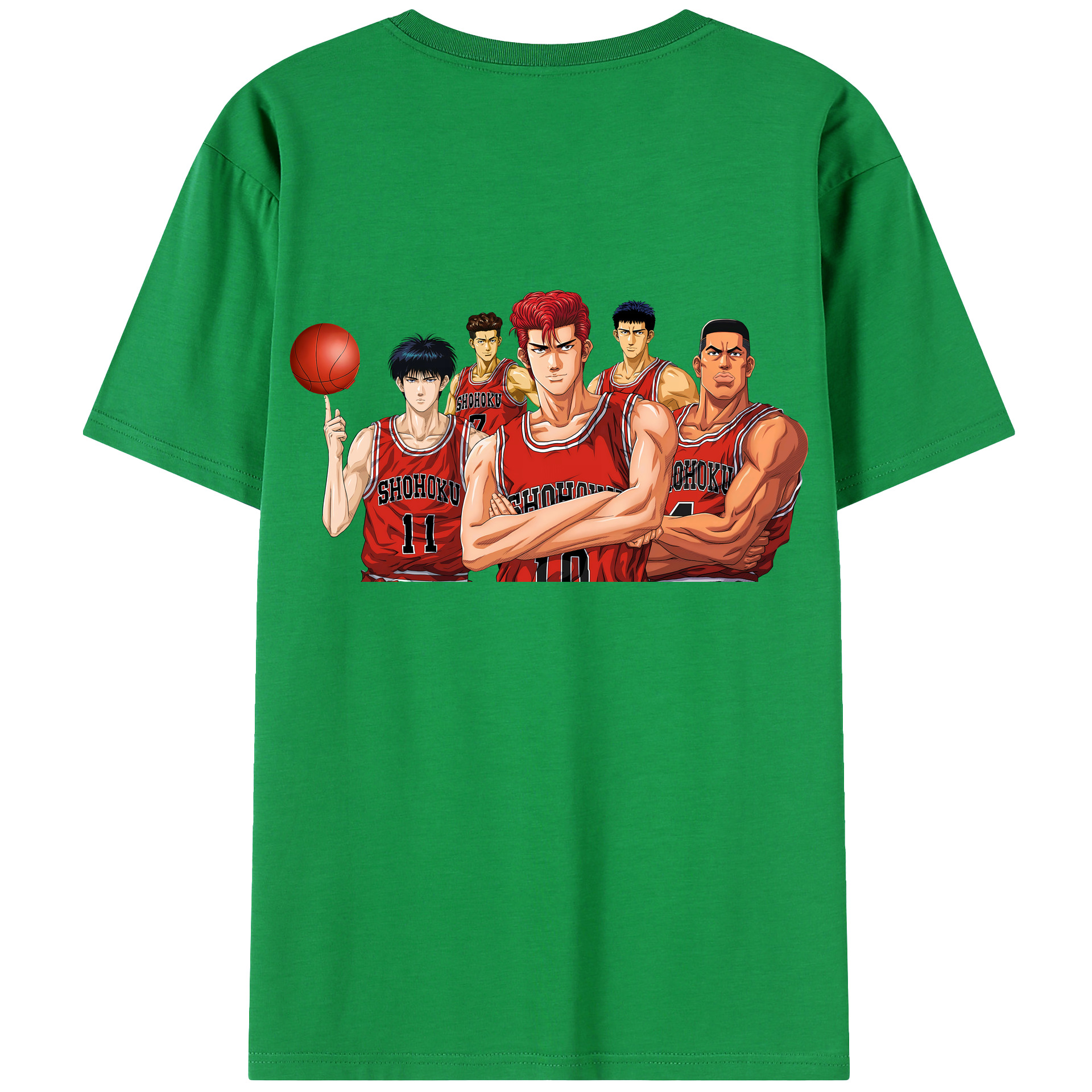 （画像用） SLAM DUNK／スラムダンク 綿100％ メンズ半袖Tシャツ（バックプリント） 通気性