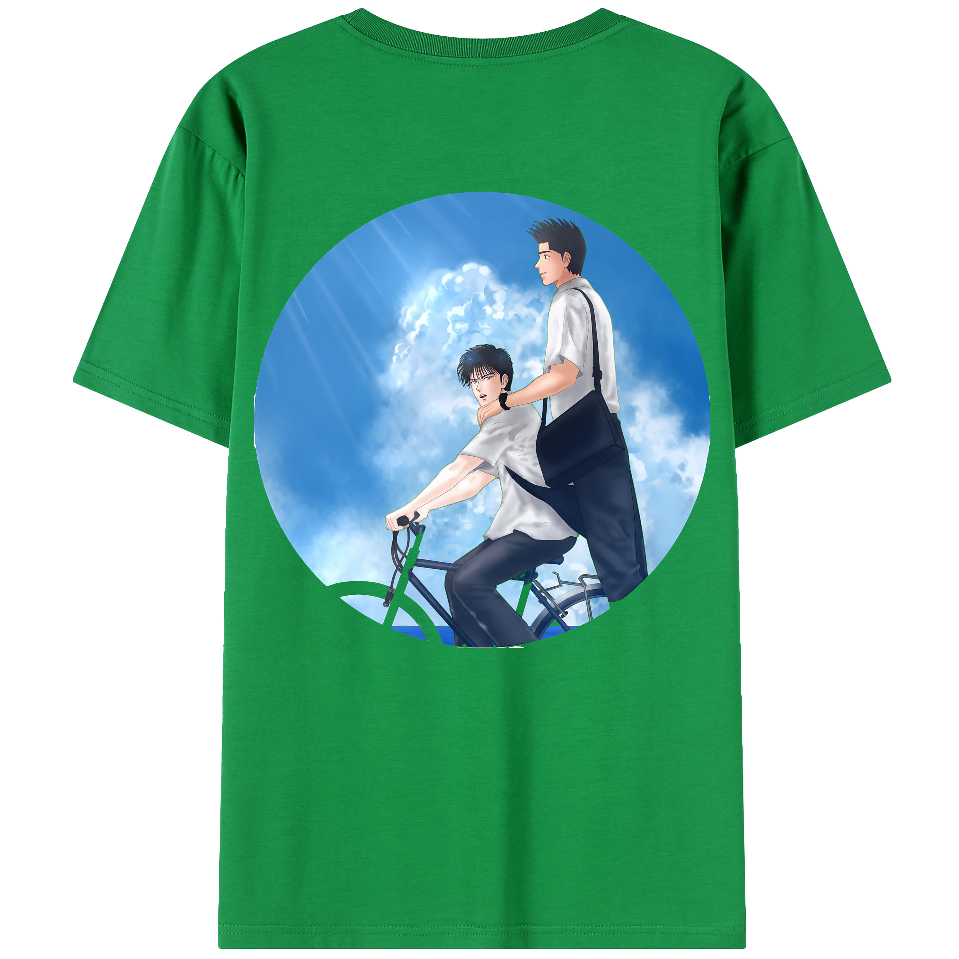 （画像用） SLAM DUNK／スラムダンク 綿100％ メンズ半袖Tシャツ（バックプリント） 通気性