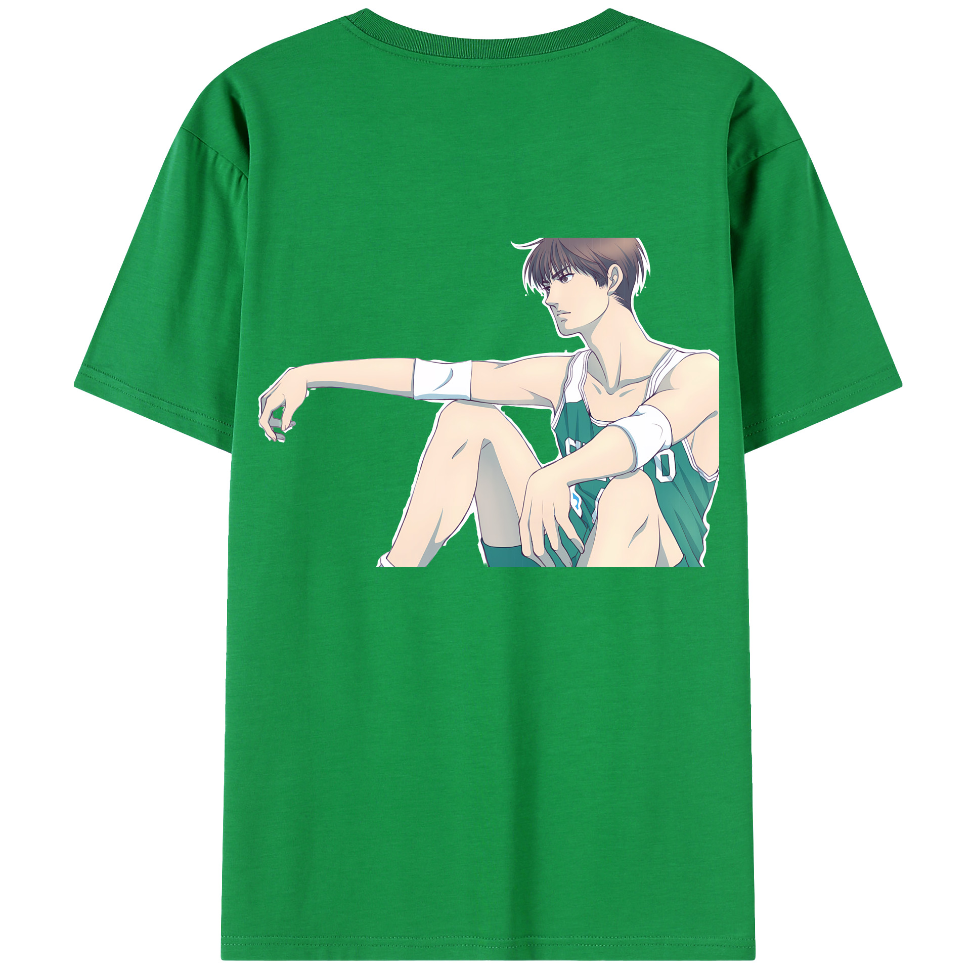 （画像用） SLAM DUNK／スラムダンク 綿100％ メンズ半袖Tシャツ（バックプリント） 通気性