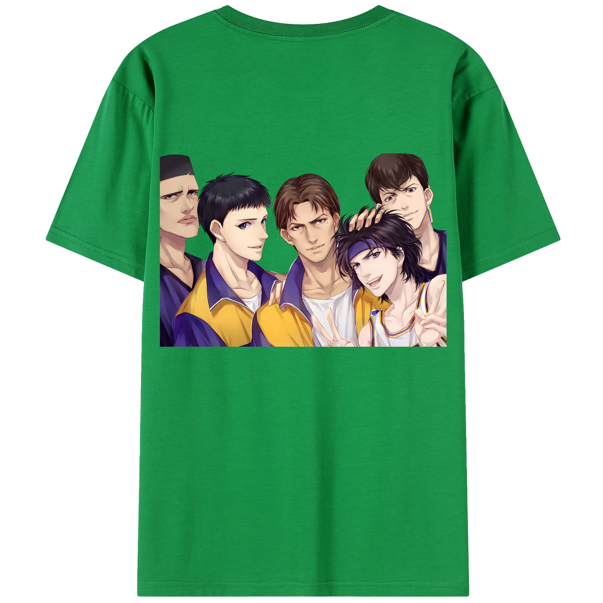（画像用） SLAM DUNK／スラムダンク 綿100％ メンズ半袖Tシャツ（バックプリント） 通気性