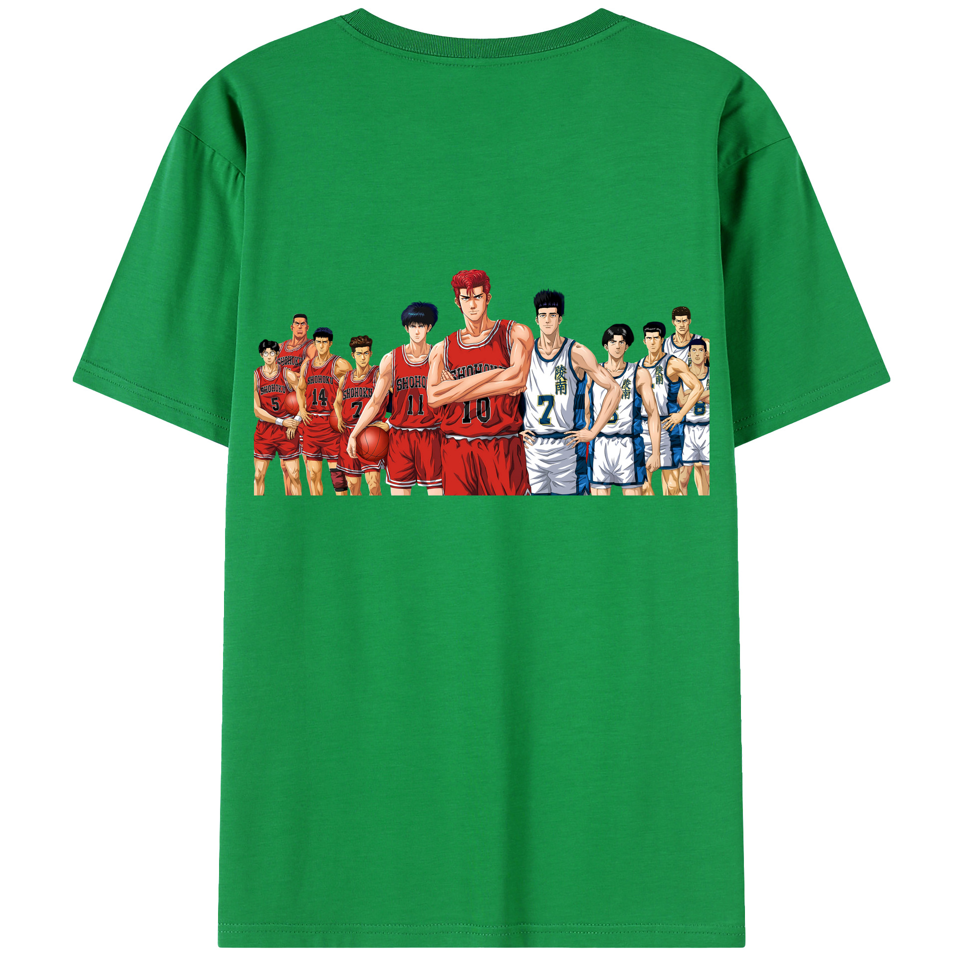 （画像用） SLAM DUNK／スラムダンク 綿100％ メンズ半袖Tシャツ（バックプリント） 通気性