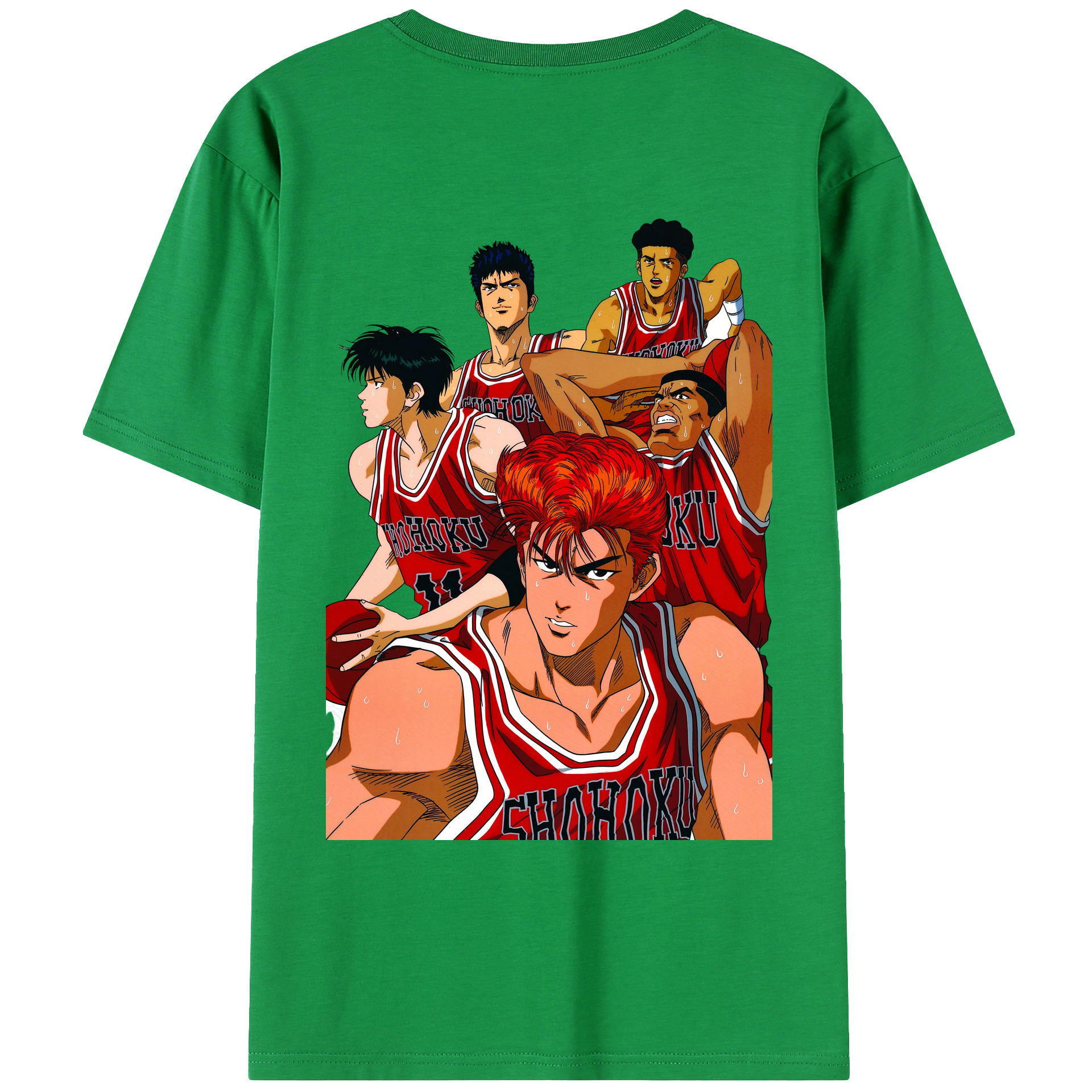 （画像用） SLAM DUNK／スラムダンク 綿100％ メンズ半袖Tシャツ（バックプリント） 通気性