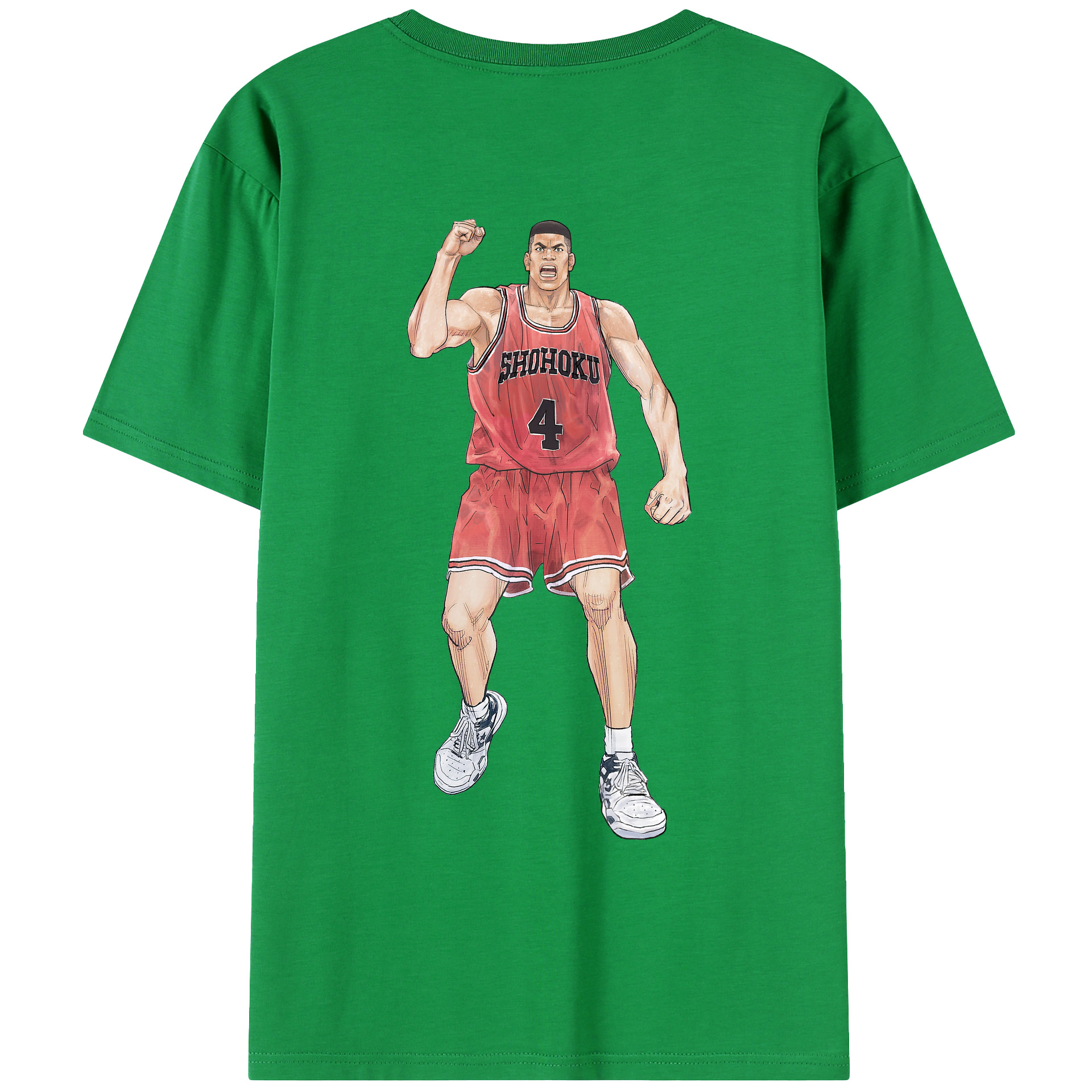 （画像用） SLAM DUNK／スラムダンク 綿100％ メンズ半袖Tシャツ（バックプリント） 通気性