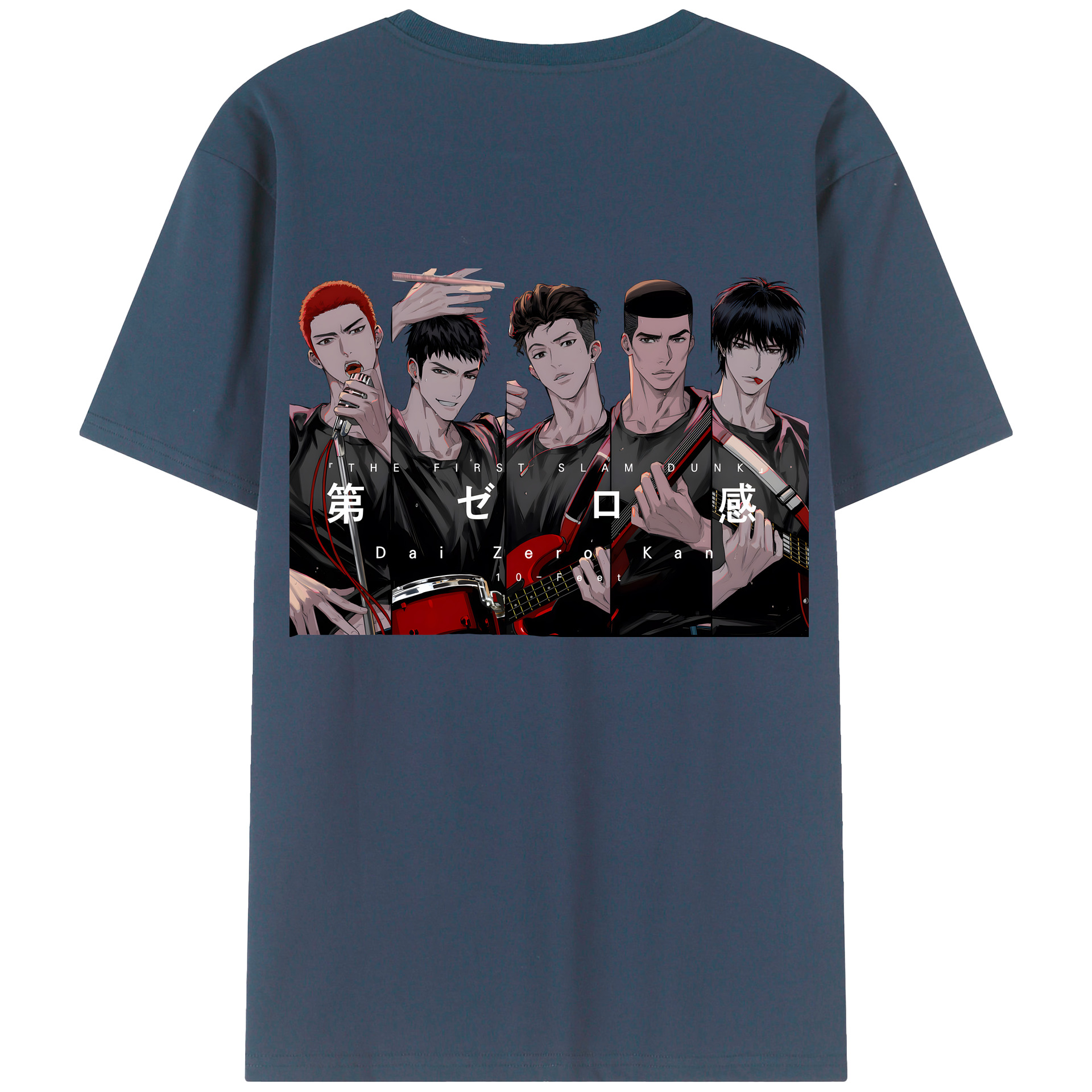 （画像用） SLAM DUNK／スラムダンク 綿100％ メンズ半袖Tシャツ（バックプリント） 通気性