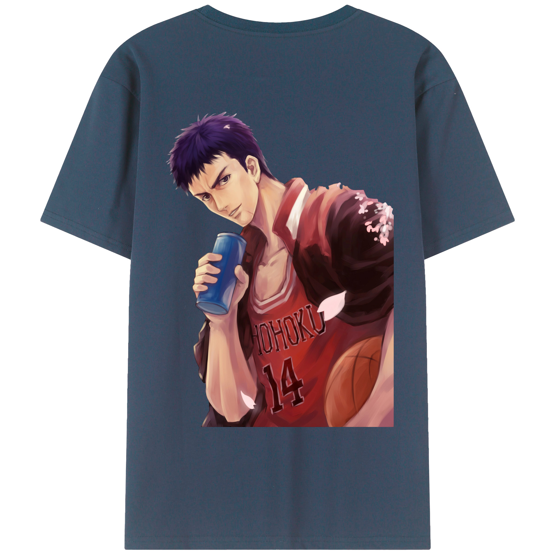 （画像用） SLAM DUNK／スラムダンク 綿100％ メンズ半袖Tシャツ（バックプリント） 通気性