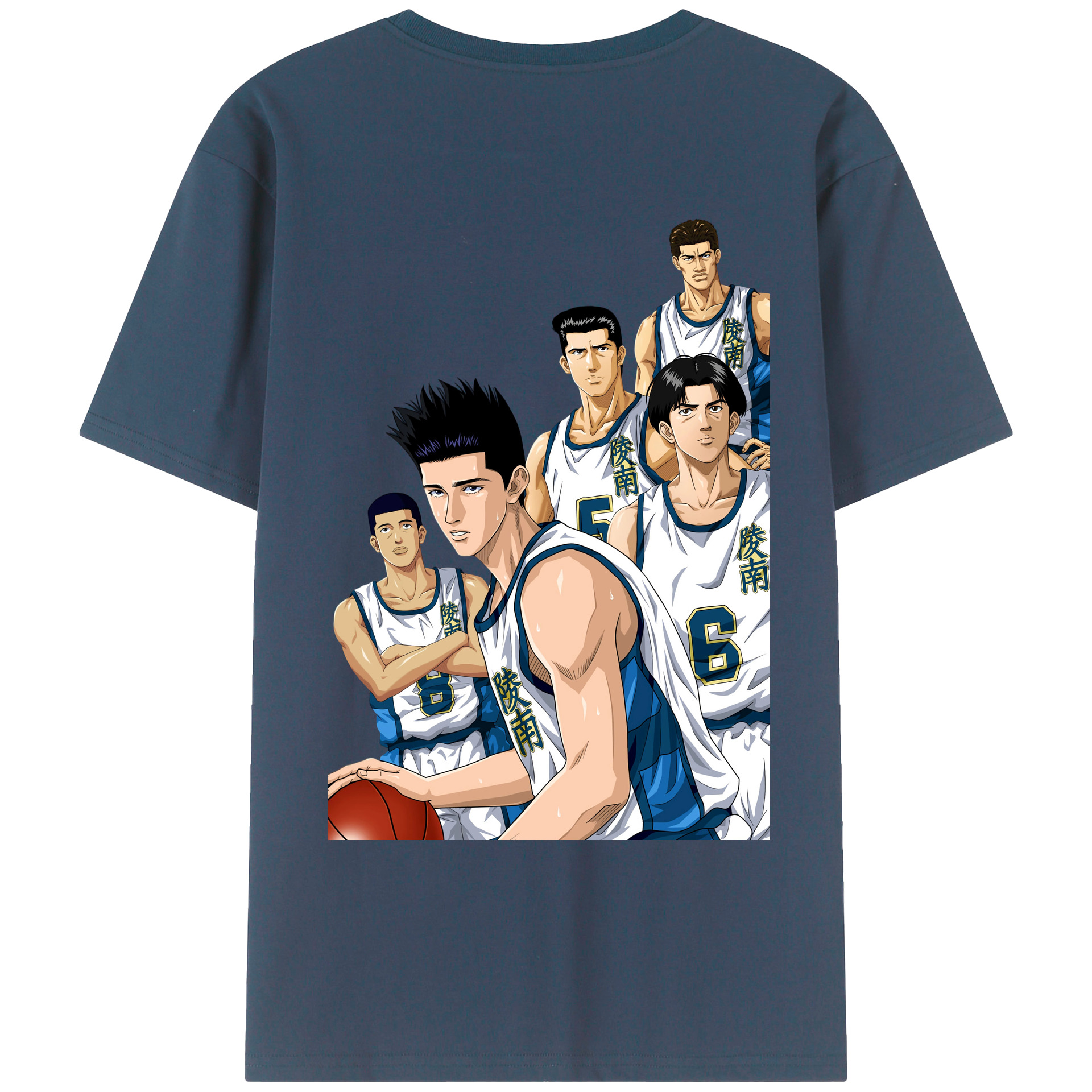 （画像用） SLAM DUNK／スラムダンク 綿100％ メンズ半袖Tシャツ（バックプリント） 通気性