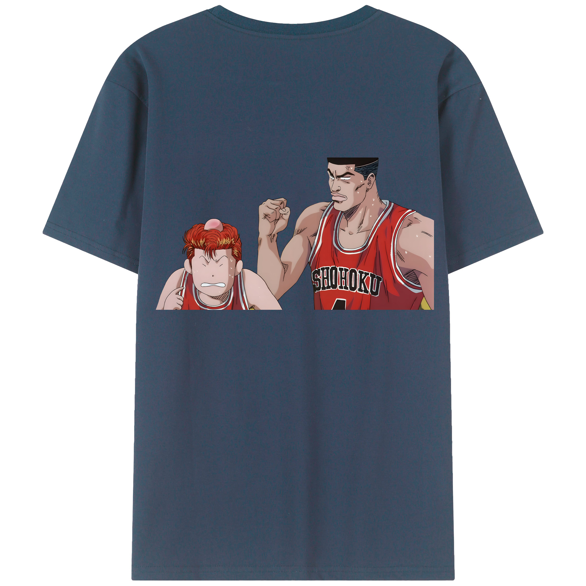 （画像用） SLAM DUNK／スラムダンク 綿100％ メンズ半袖Tシャツ（バックプリント） 通気性