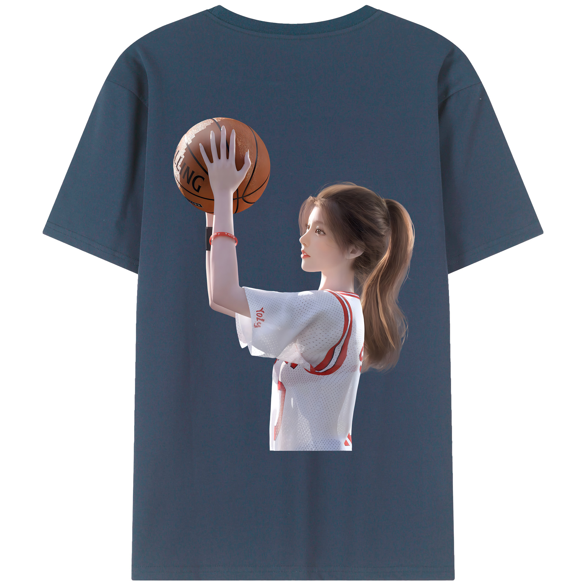 （画像用） SLAM DUNK／スラムダンク 綿100％ メンズ半袖Tシャツ（バックプリント） 通気性