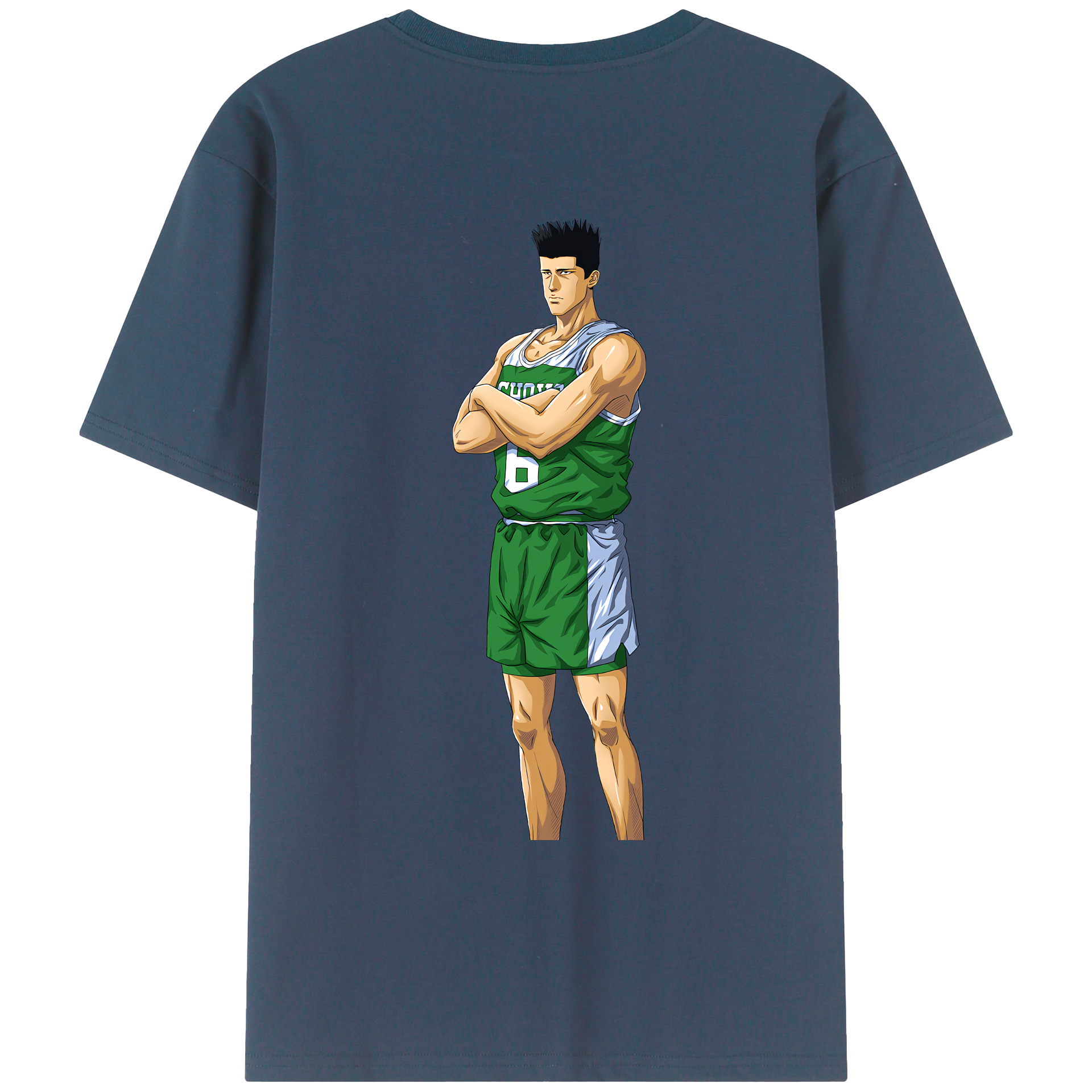 （画像用） SLAM DUNK／スラムダンク 綿100％ メンズ半袖Tシャツ（バックプリント） 通気性