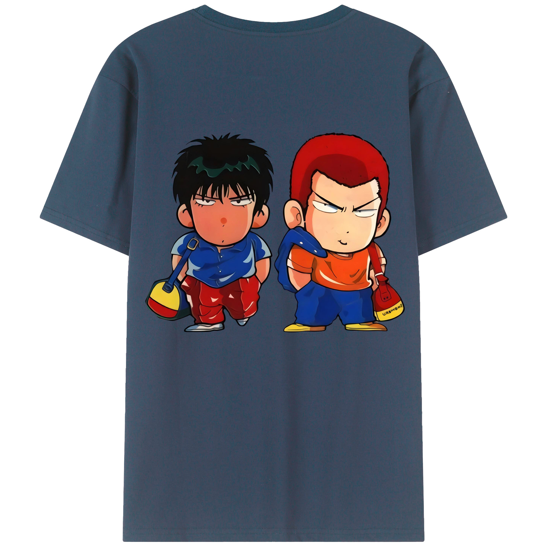 （画像用） SLAM DUNK／スラムダンク 綿100％ メンズ半袖Tシャツ（バックプリント） 通気性