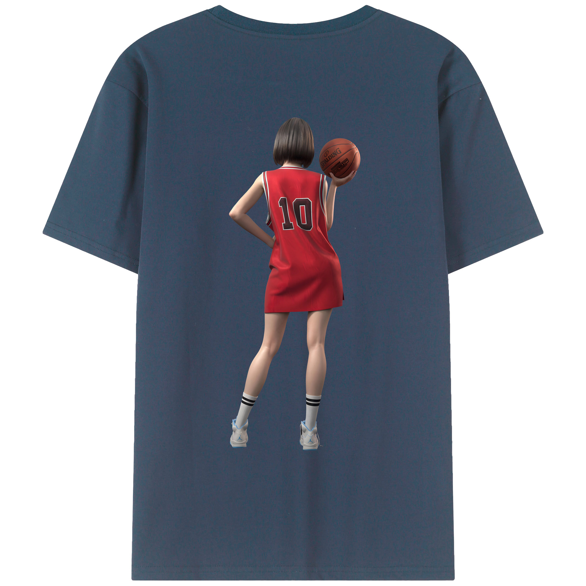 （画像用） SLAM DUNK／スラムダンク 綿100％ メンズ半袖Tシャツ（バックプリント） 通気性