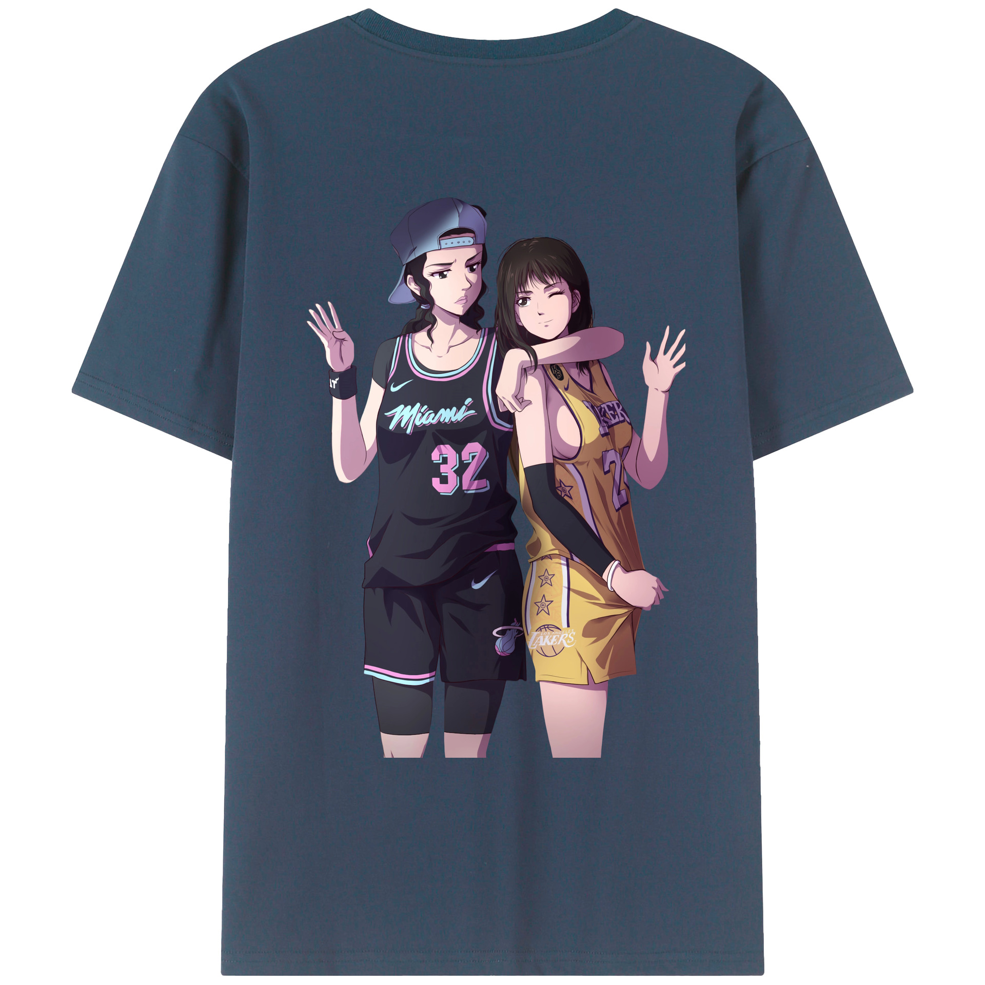 （画像用） SLAM DUNK／スラムダンク 綿100％ メンズ半袖Tシャツ（バックプリント） 通気性