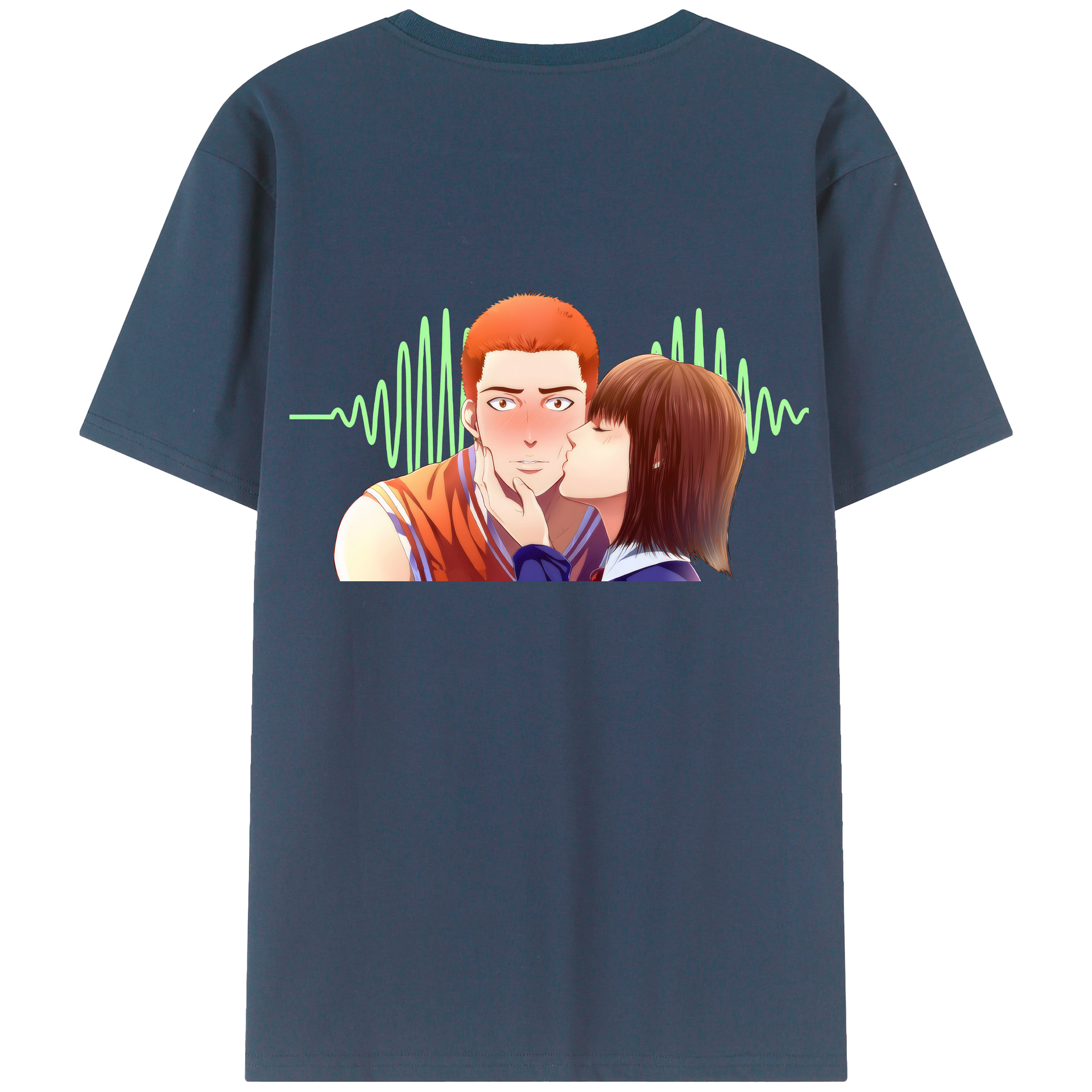 （画像用） SLAM DUNK／スラムダンク 綿100％ メンズ半袖Tシャツ（バックプリント） 通気性