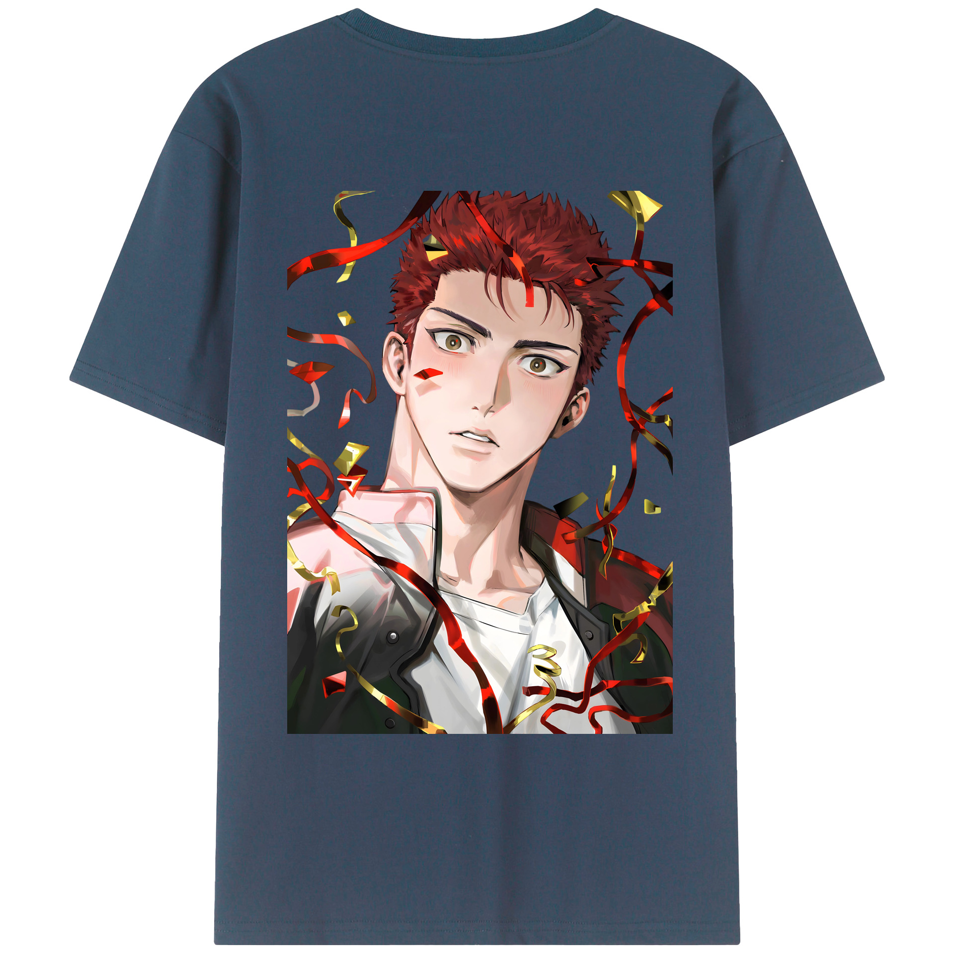 （画像用） SLAM DUNK／スラムダンク 綿100％ メンズ半袖Tシャツ（バックプリント） 通気性