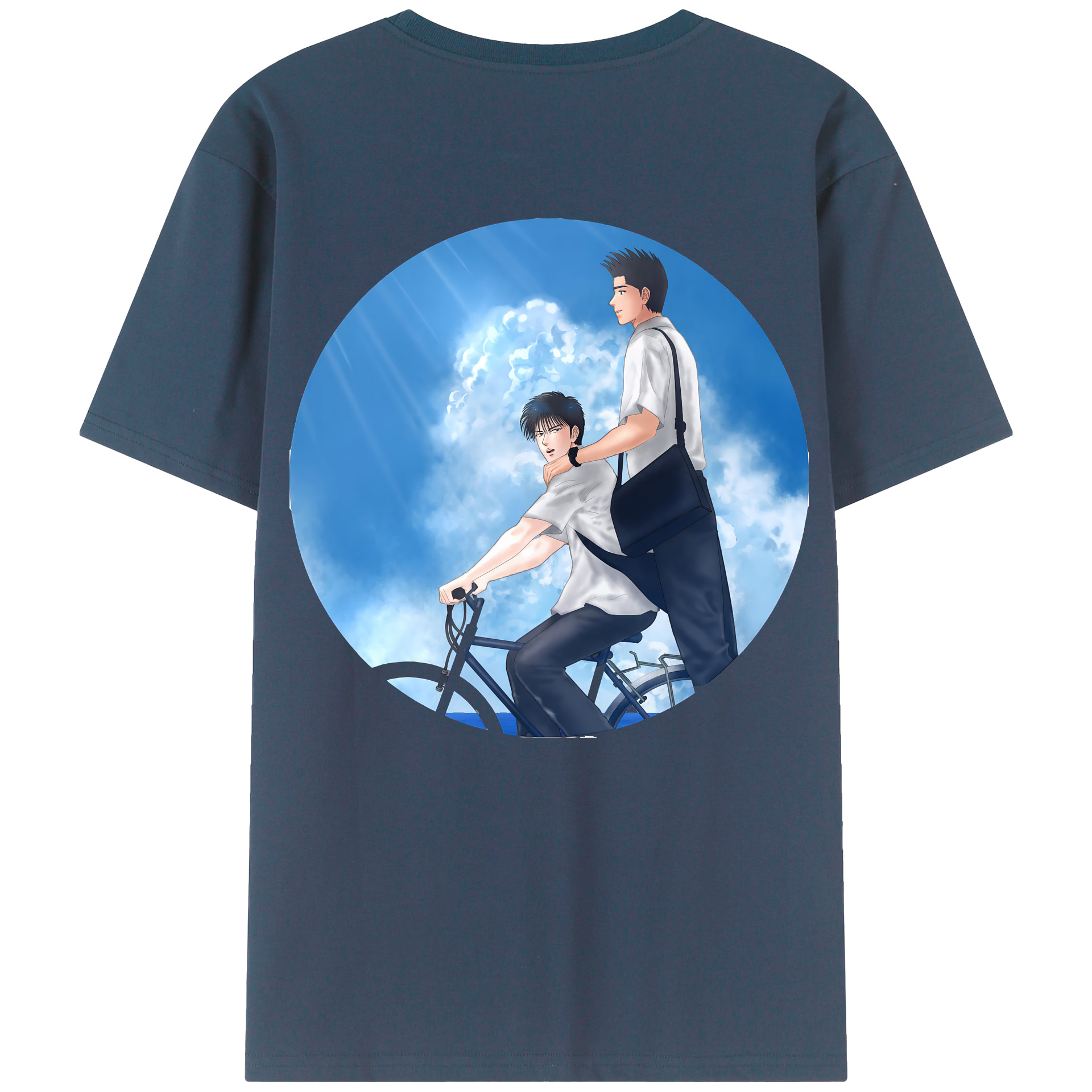 （画像用） SLAM DUNK／スラムダンク 綿100％ メンズ半袖Tシャツ（バックプリント） 通気性
