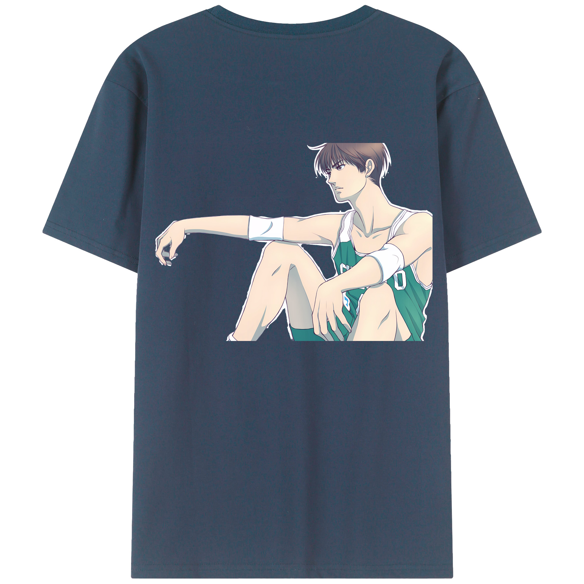 （画像用） SLAM DUNK／スラムダンク 綿100％ メンズ半袖Tシャツ（バックプリント） 通気性