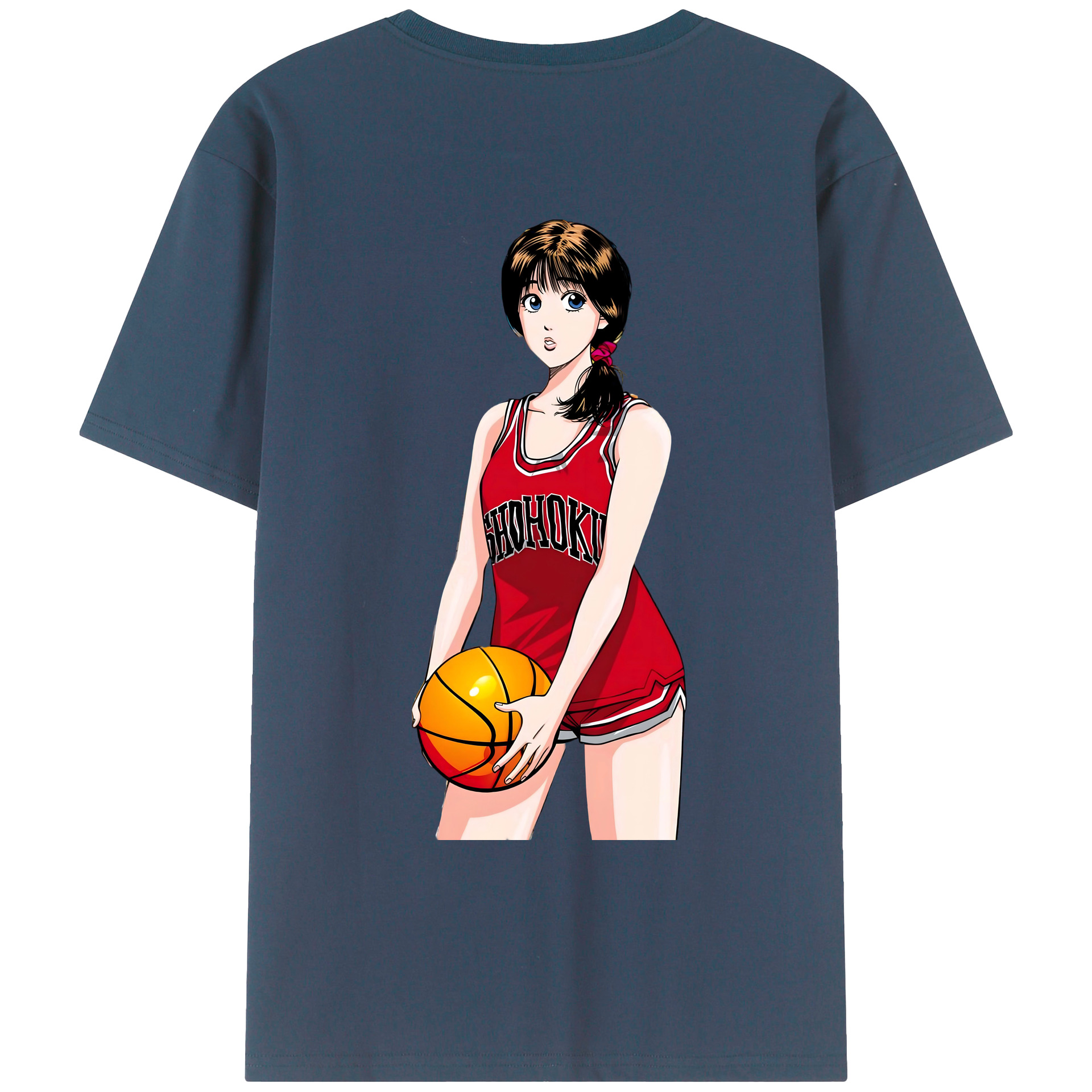 （画像用） SLAM DUNK／スラムダンク 綿100％ メンズ半袖Tシャツ（バックプリント） 通気性